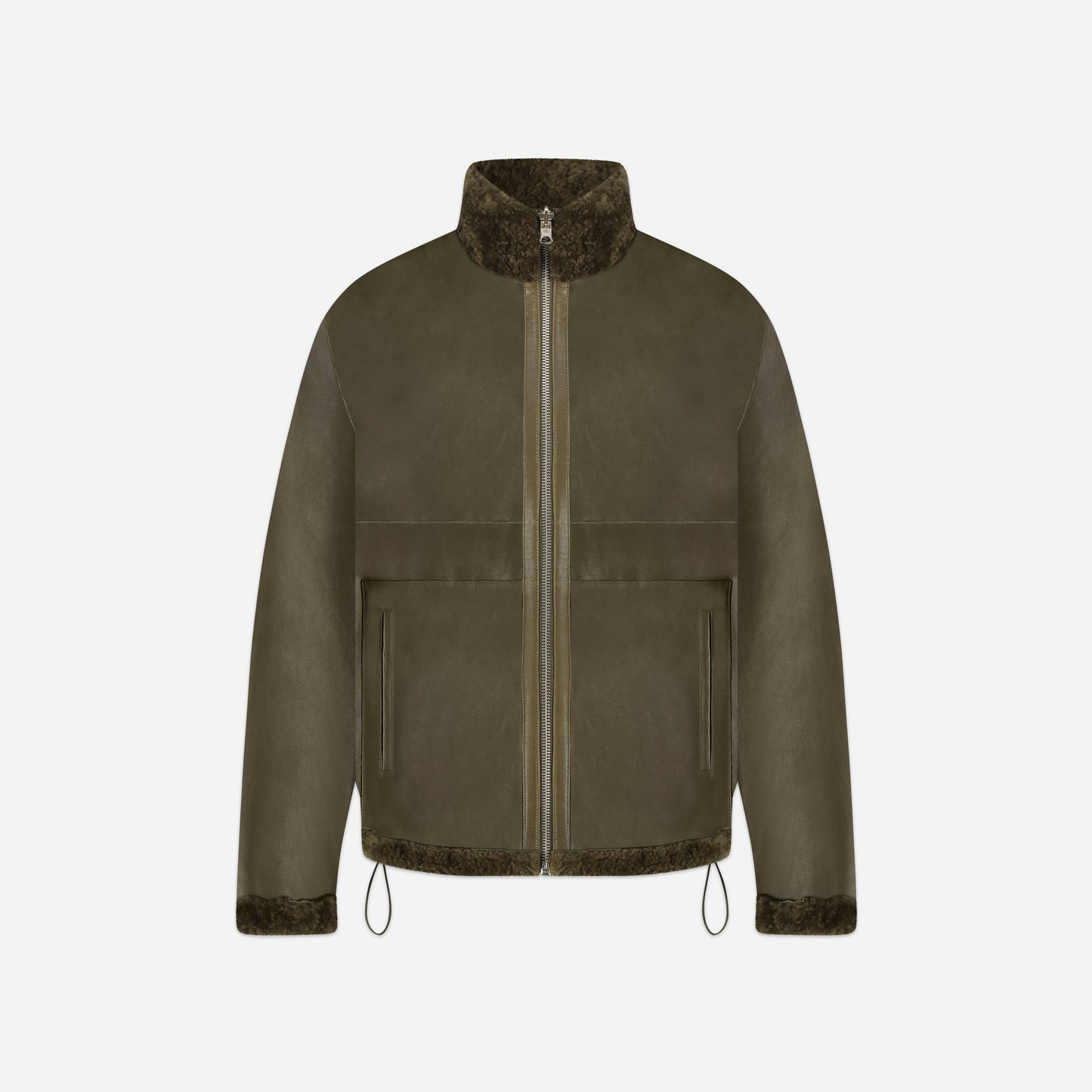 Reversible Shearling Jacket | Green