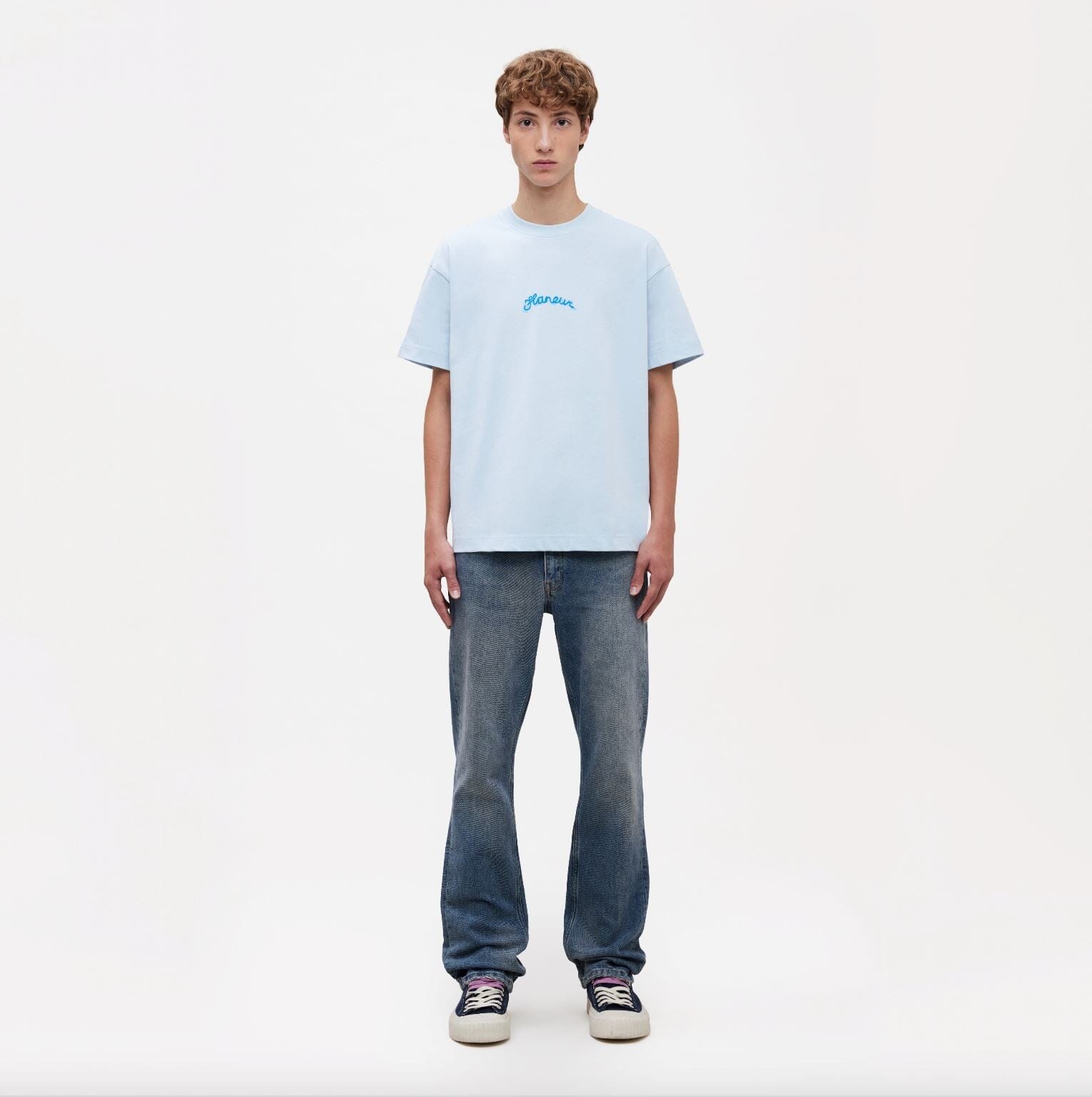 Signature Marker Graphic T-Shirt | Light Blue