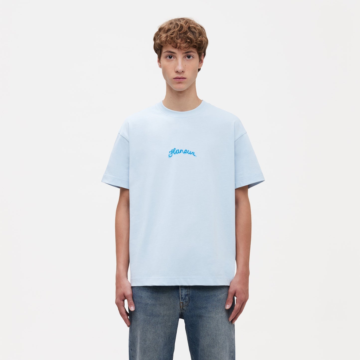 Signature Marker Graphic T-Shirt | Light Blue