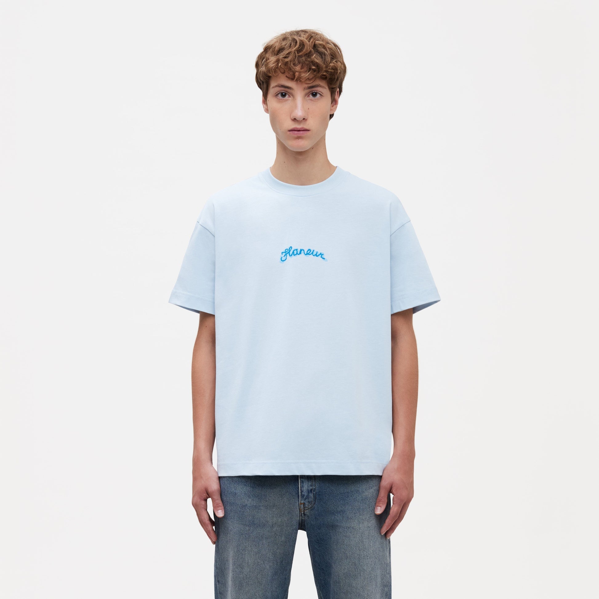 Signature Marker Graphic T-Shirt | Light Blue