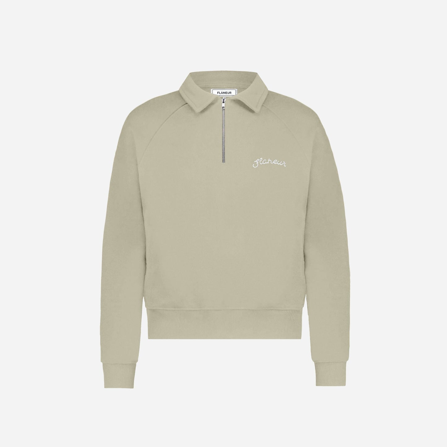 Signature Raglan Half Zip | Beige