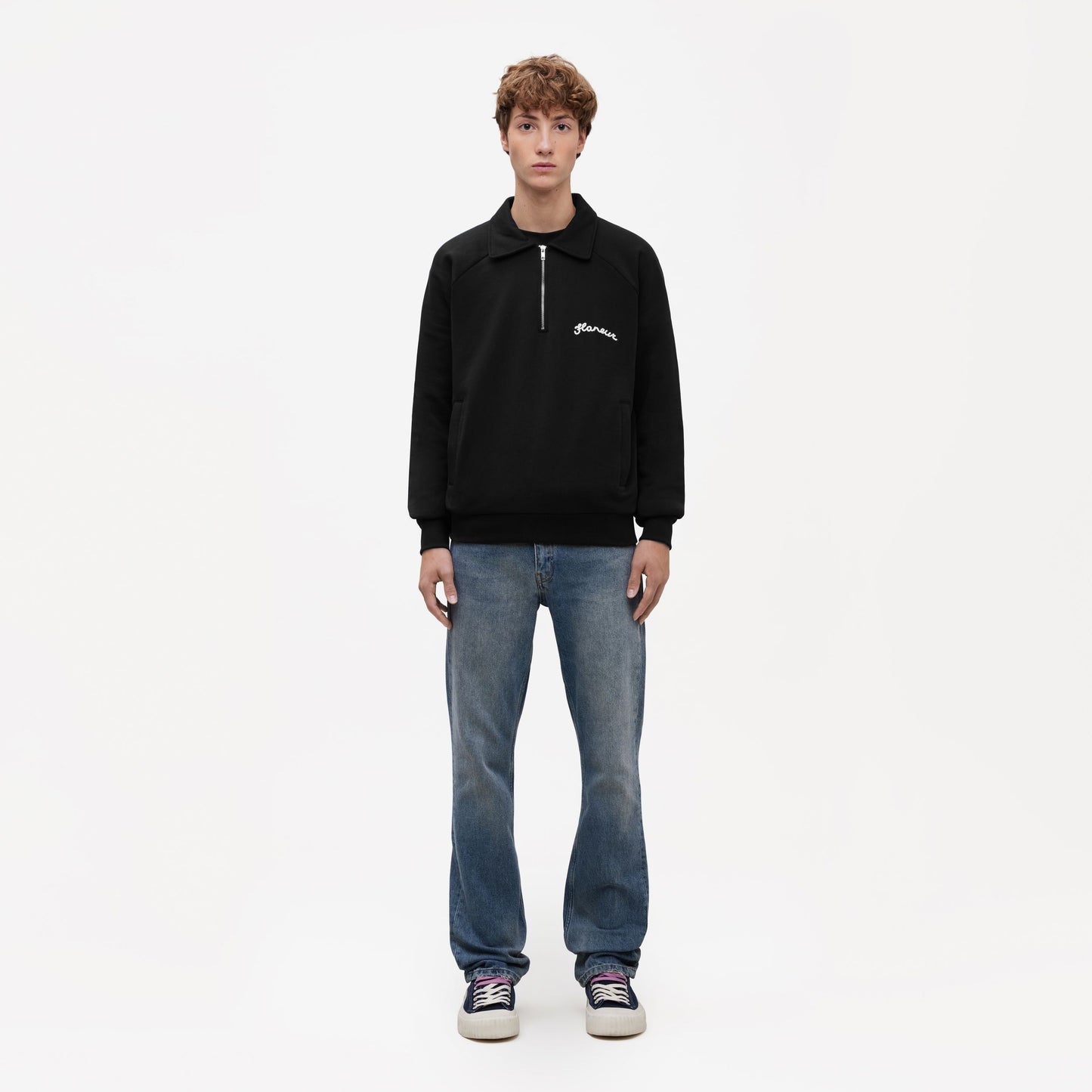 Signature Raglan Half Zip | Black