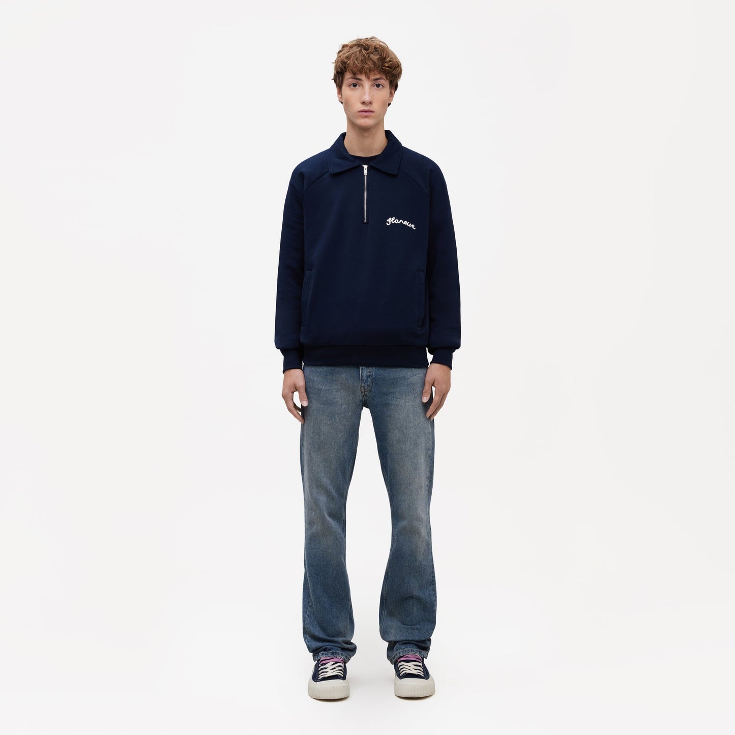 Signature Raglan Half Zip | Navy