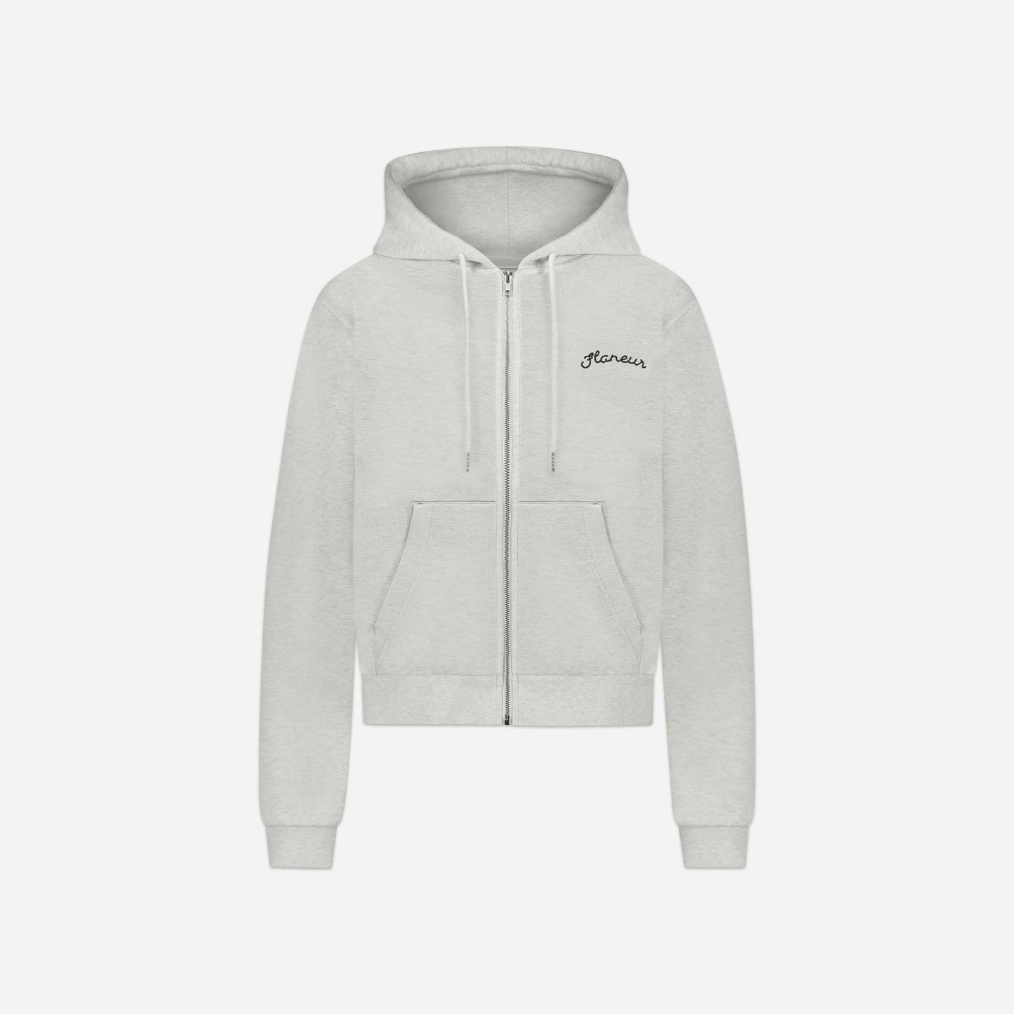 Signature Zip-Up Hoodie | Heather Cool Grey