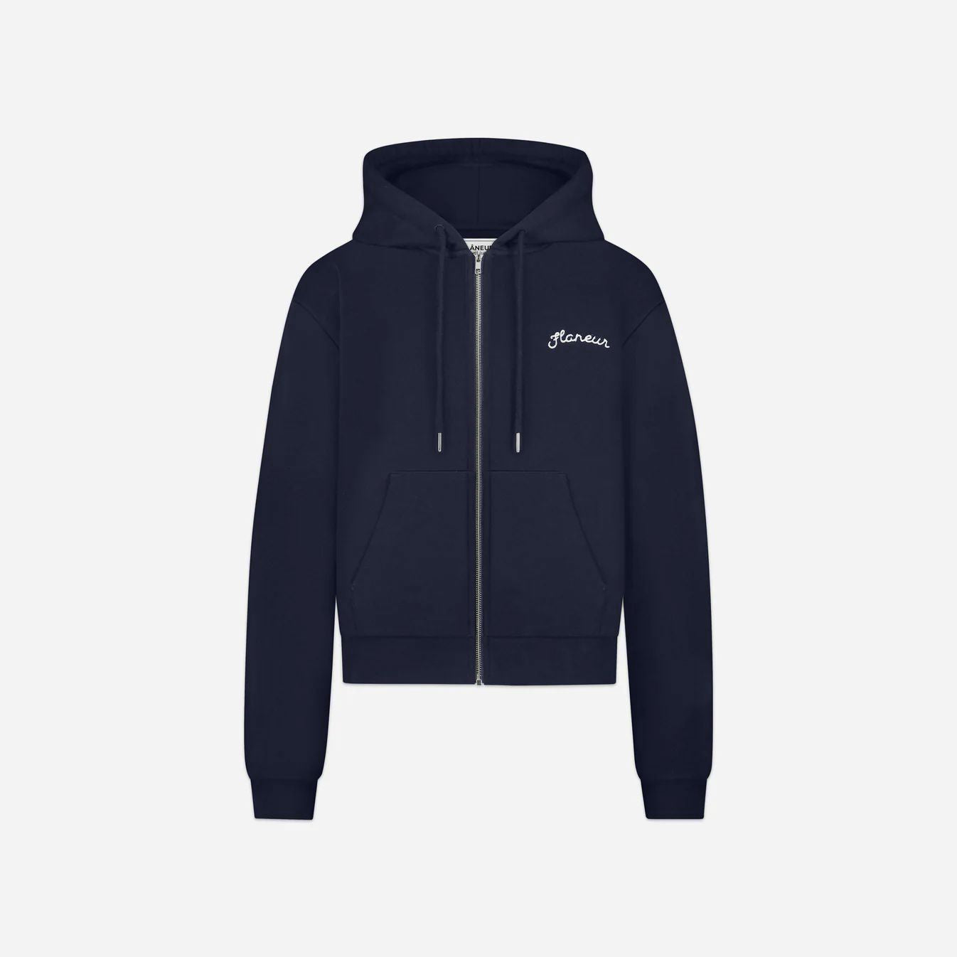 Signature Zip-Up Hoodie | Navy