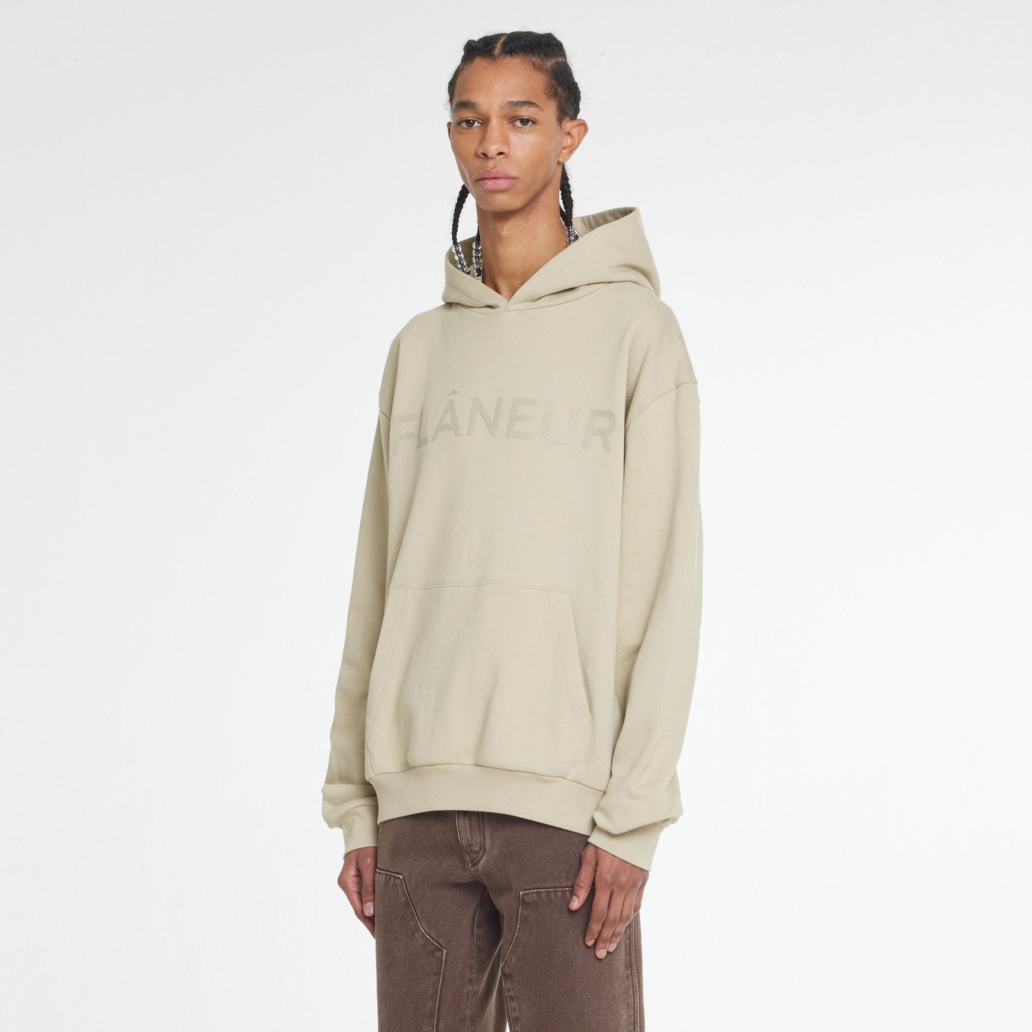 Tonal Logo Hoodie | Sand