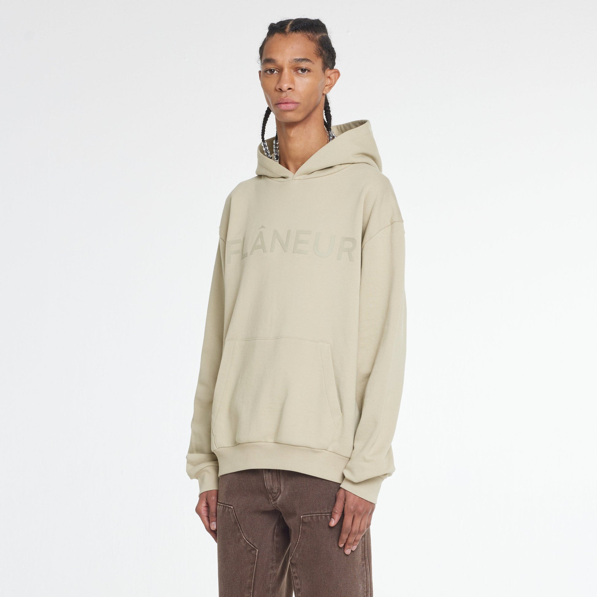 Tonal Logo Hoodie | Sand