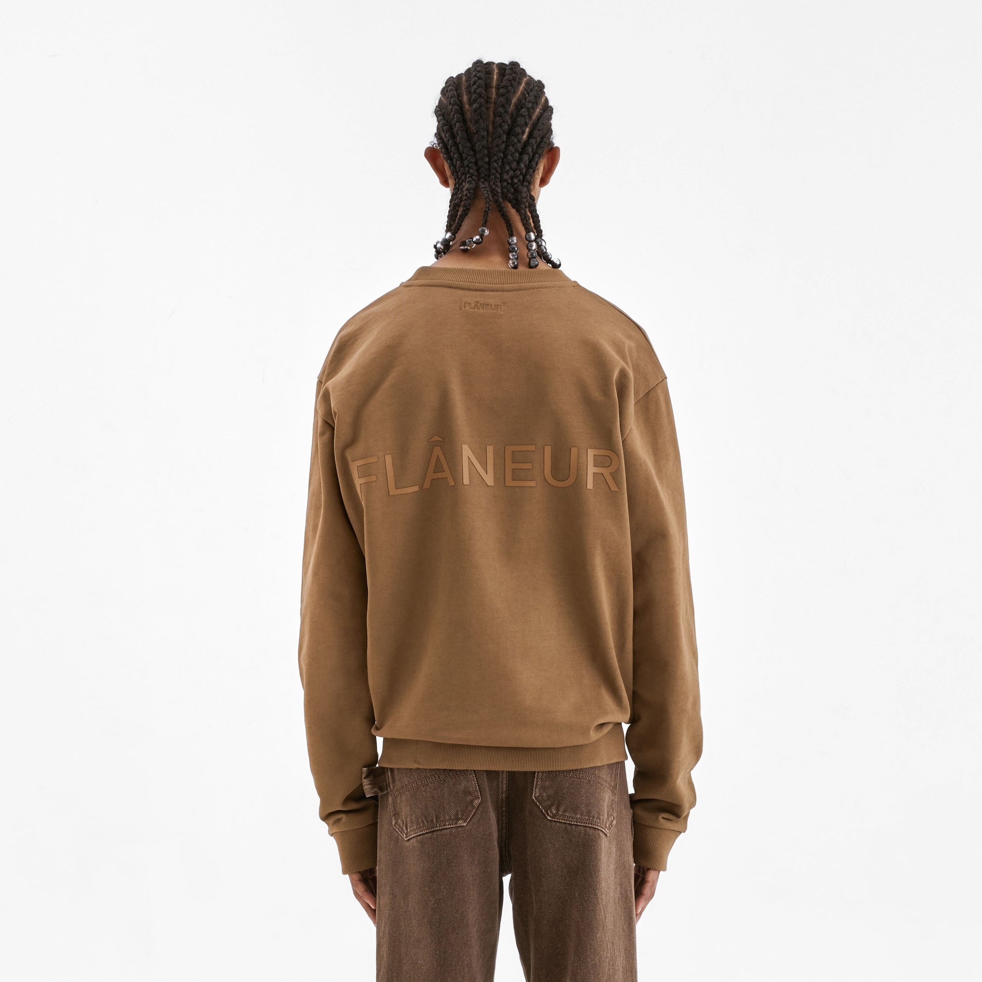 Tonal Logo Sweater | Brown