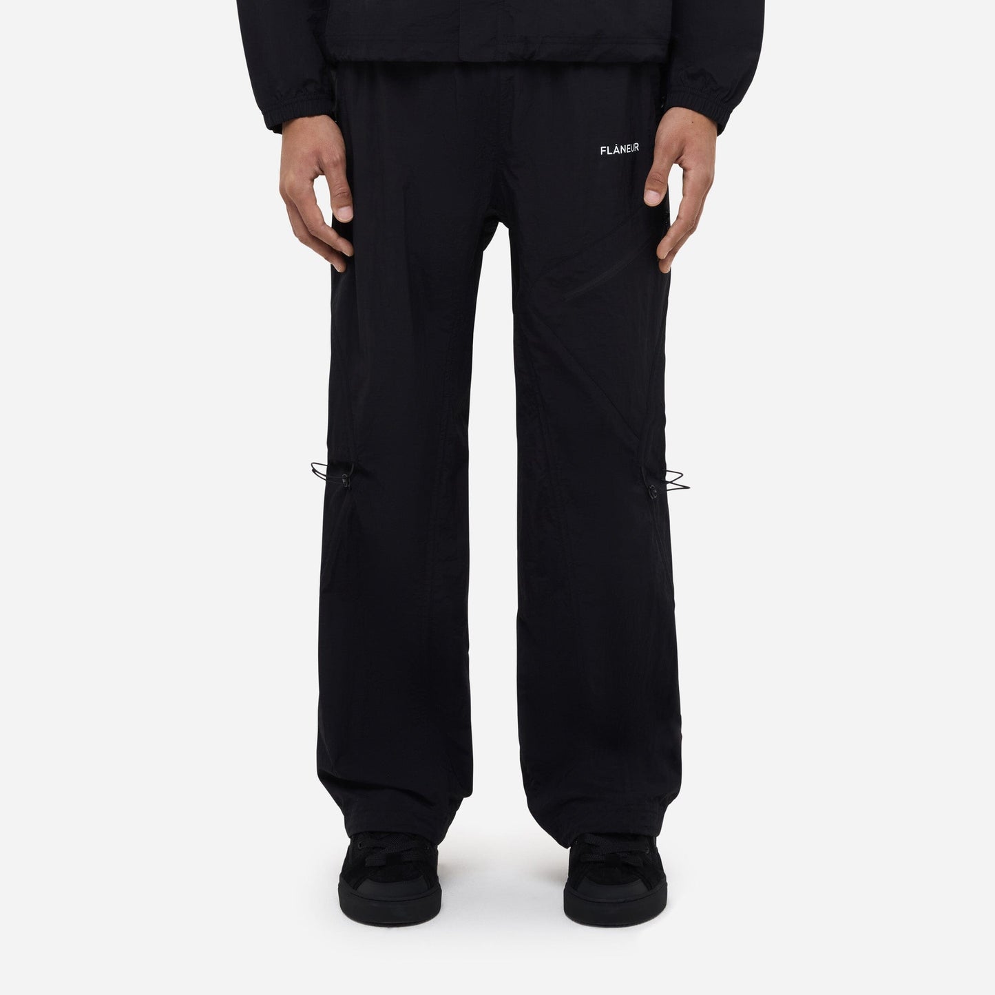 Turtle Nylon Trousers | Black
