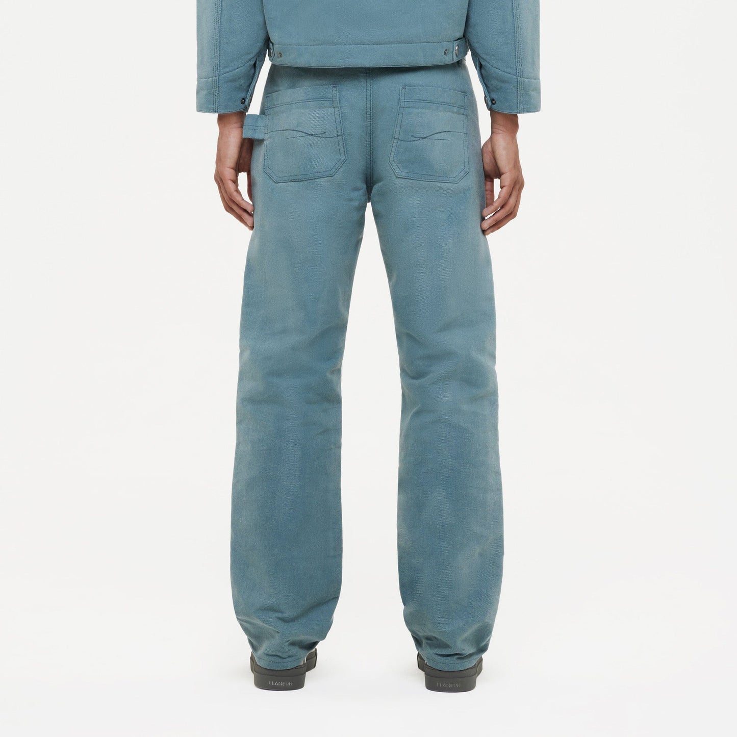 Waxed Denim Jeans | Azure Green