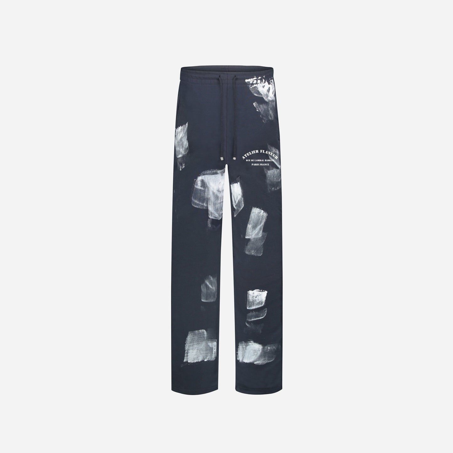 'Atelier' Sweatpants with Paint Stains in Navy