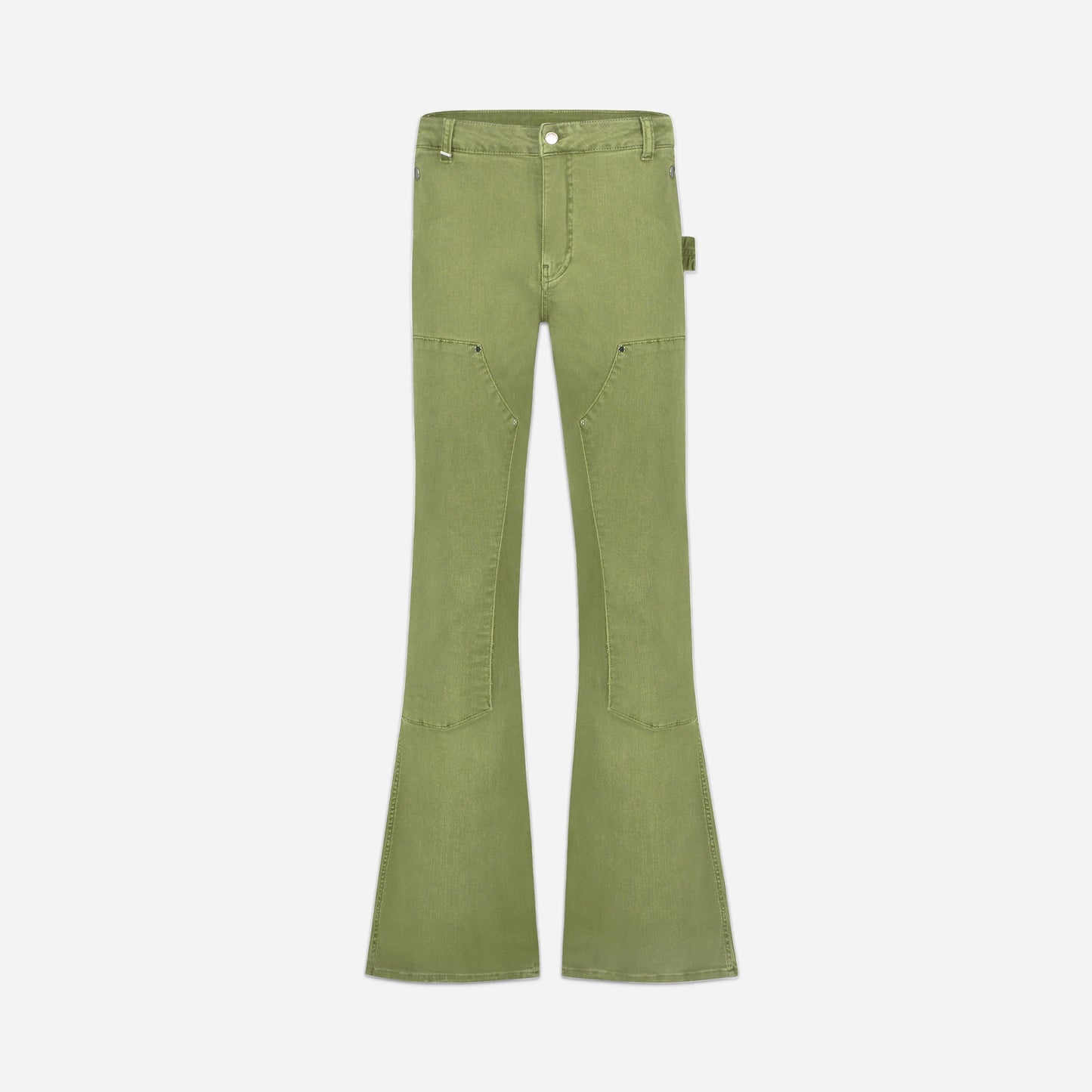 Carpenter Flared Jeans in Green Denim