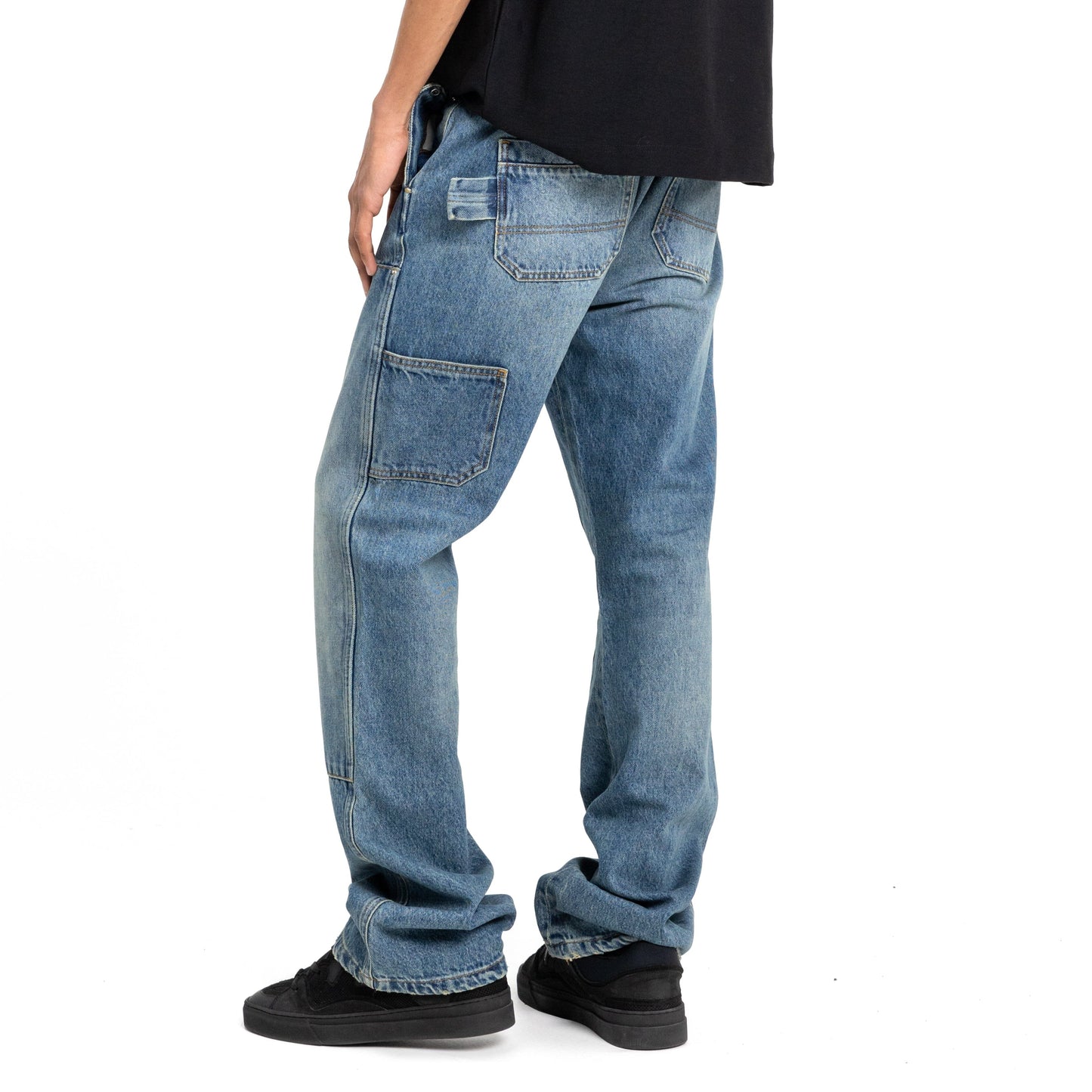 Carpenter Straight Jeans in Blue Denim