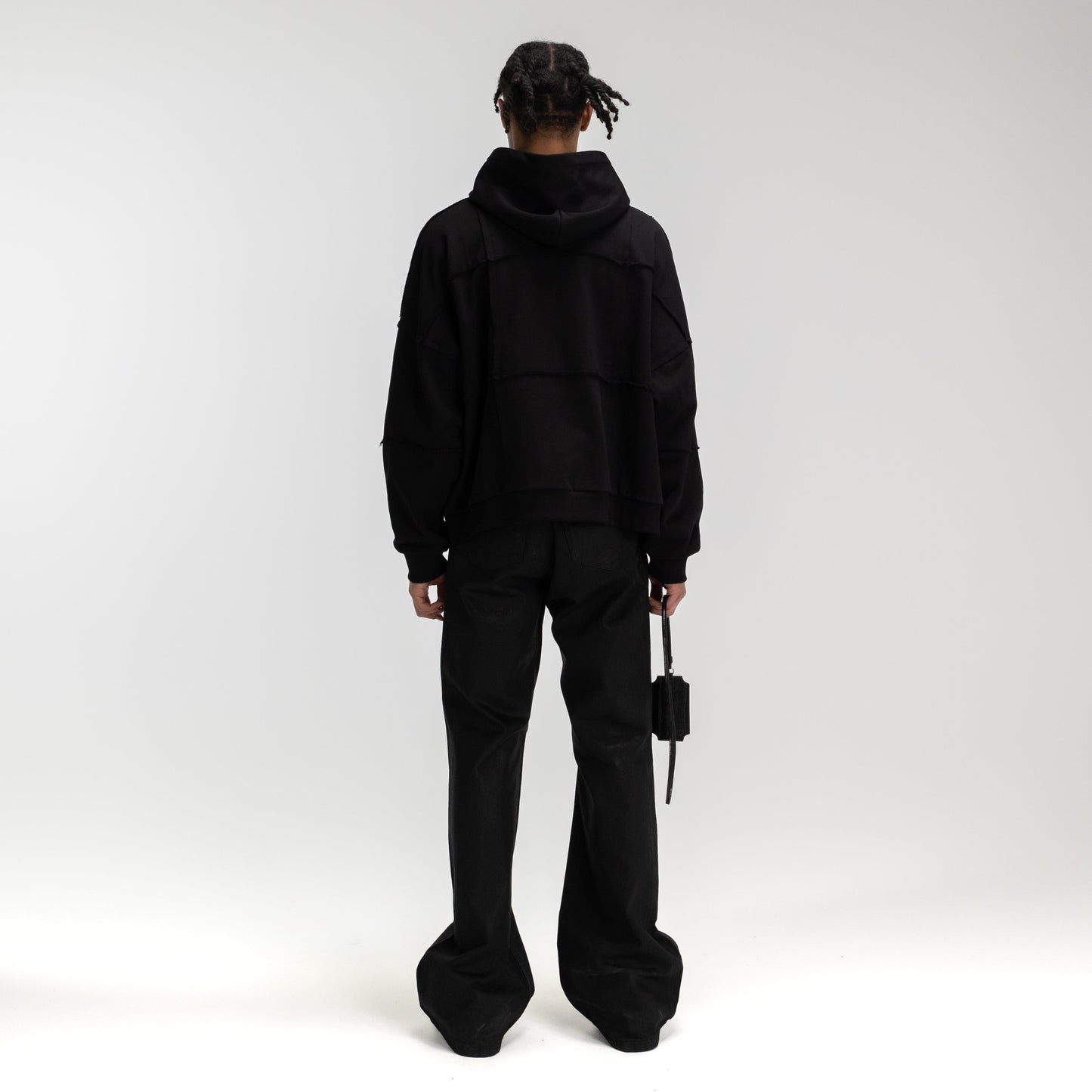 Cut and Sew Zip-Up Hoodie