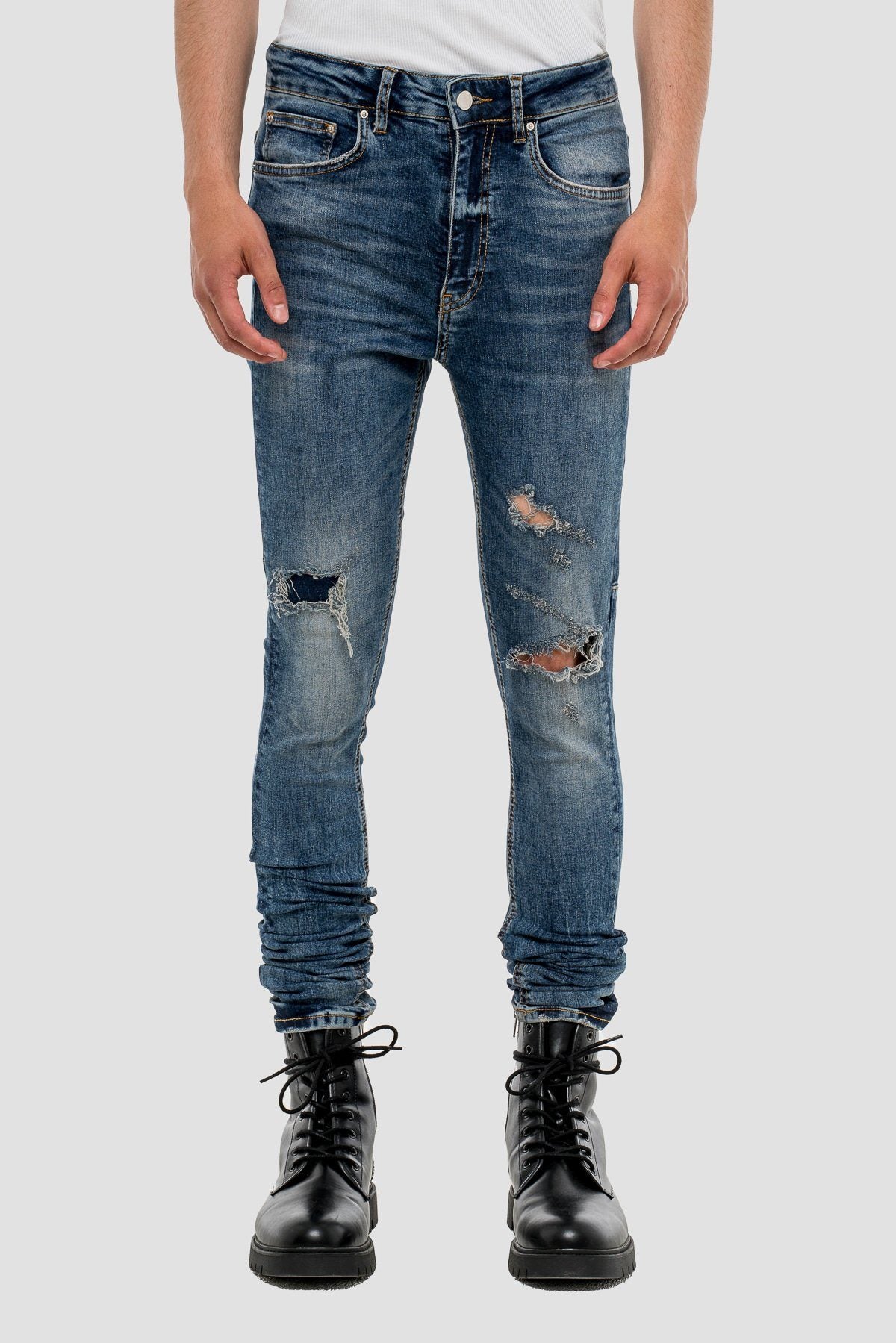 Destroyer Skinny Jeans in Deep Sea Denim