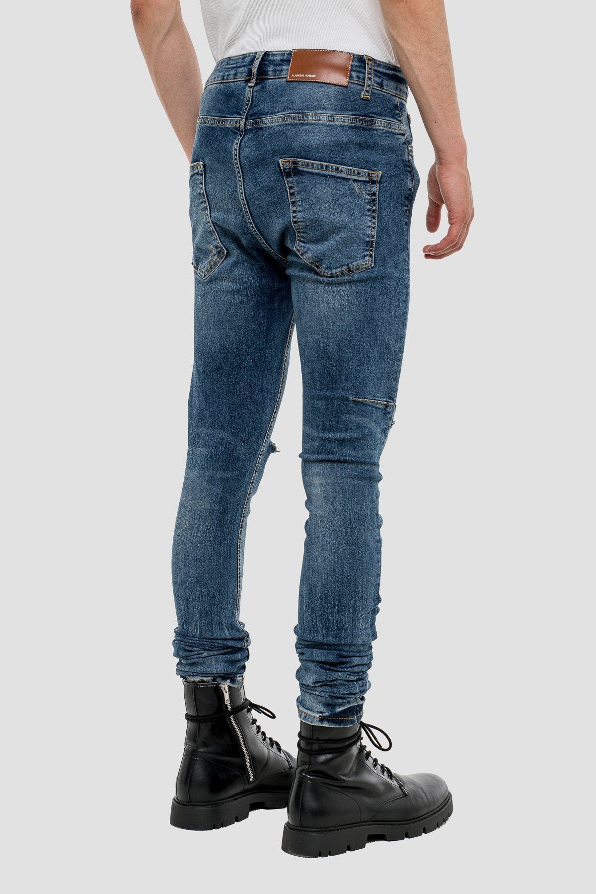 Destroyer Skinny Jeans in Deep Sea Denim