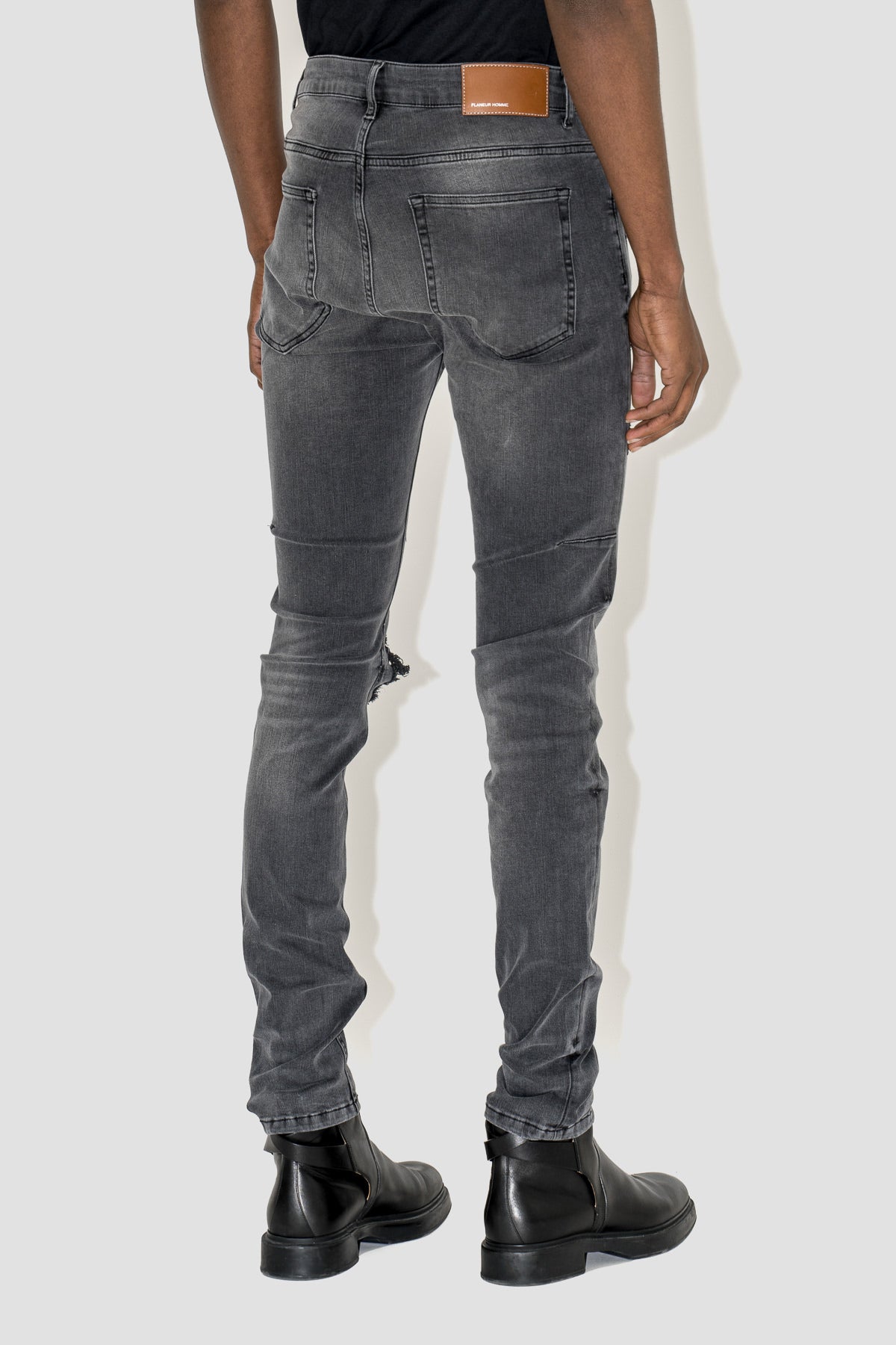 Destroyer Skinny Jeans in Grey Washed Denim