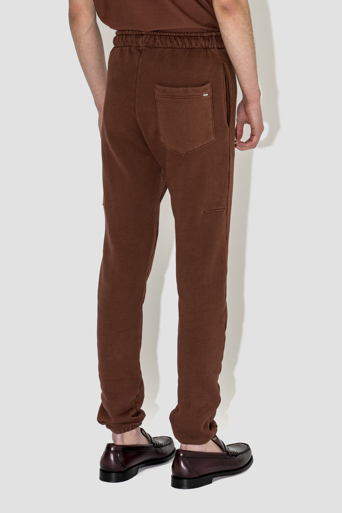 Embroidered Signature Sweatpants in Dark Brown
