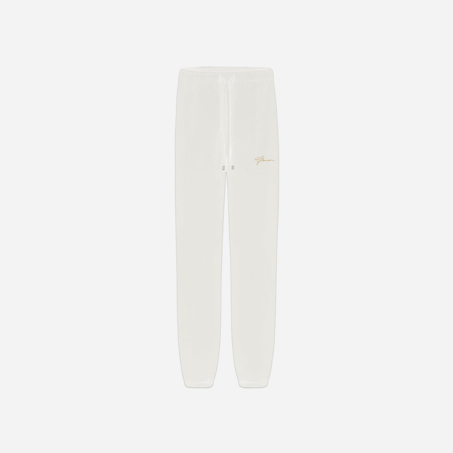 Embroidered Signature Sweatpants in Ecru