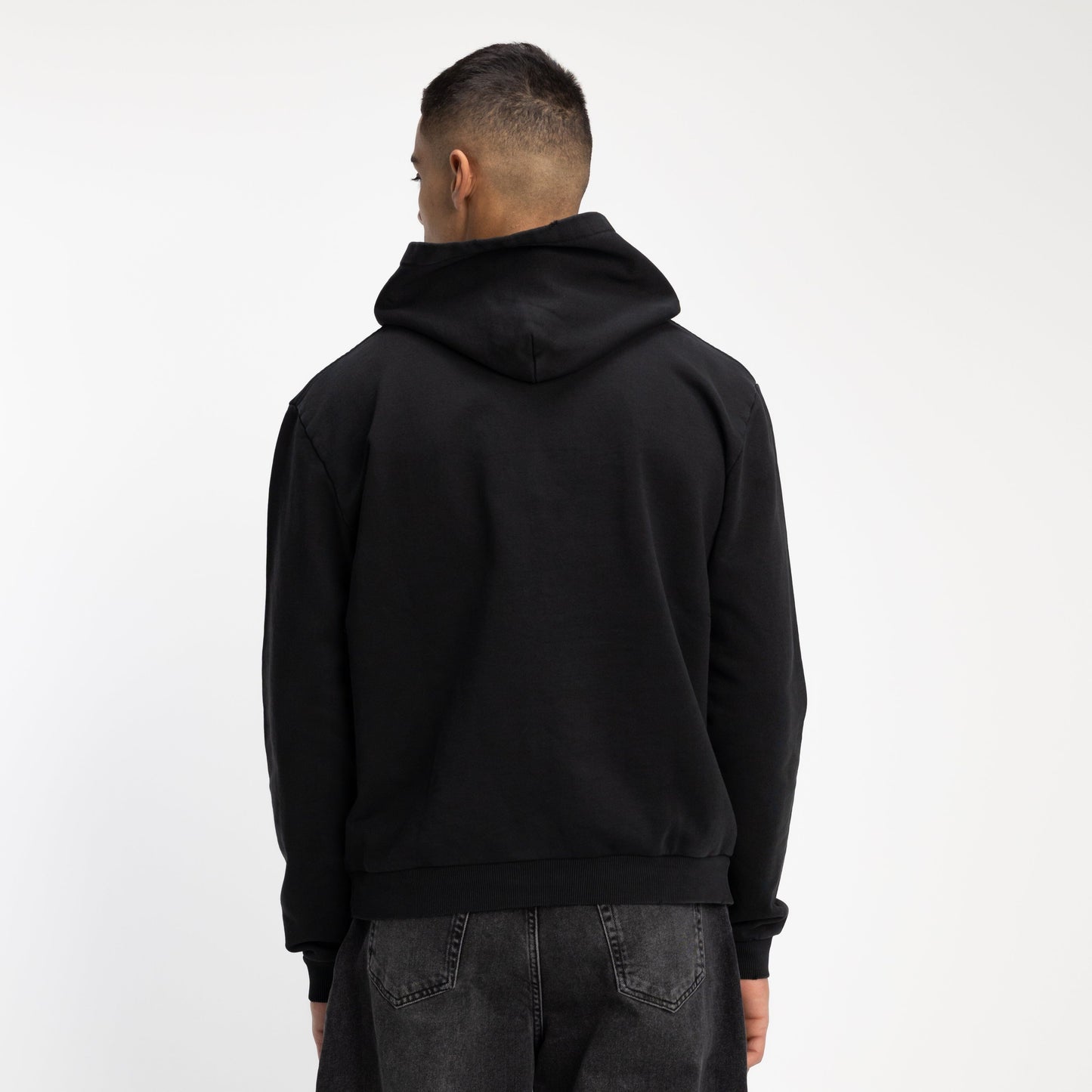 Flaneur Flower Hoodie in Perlite Black