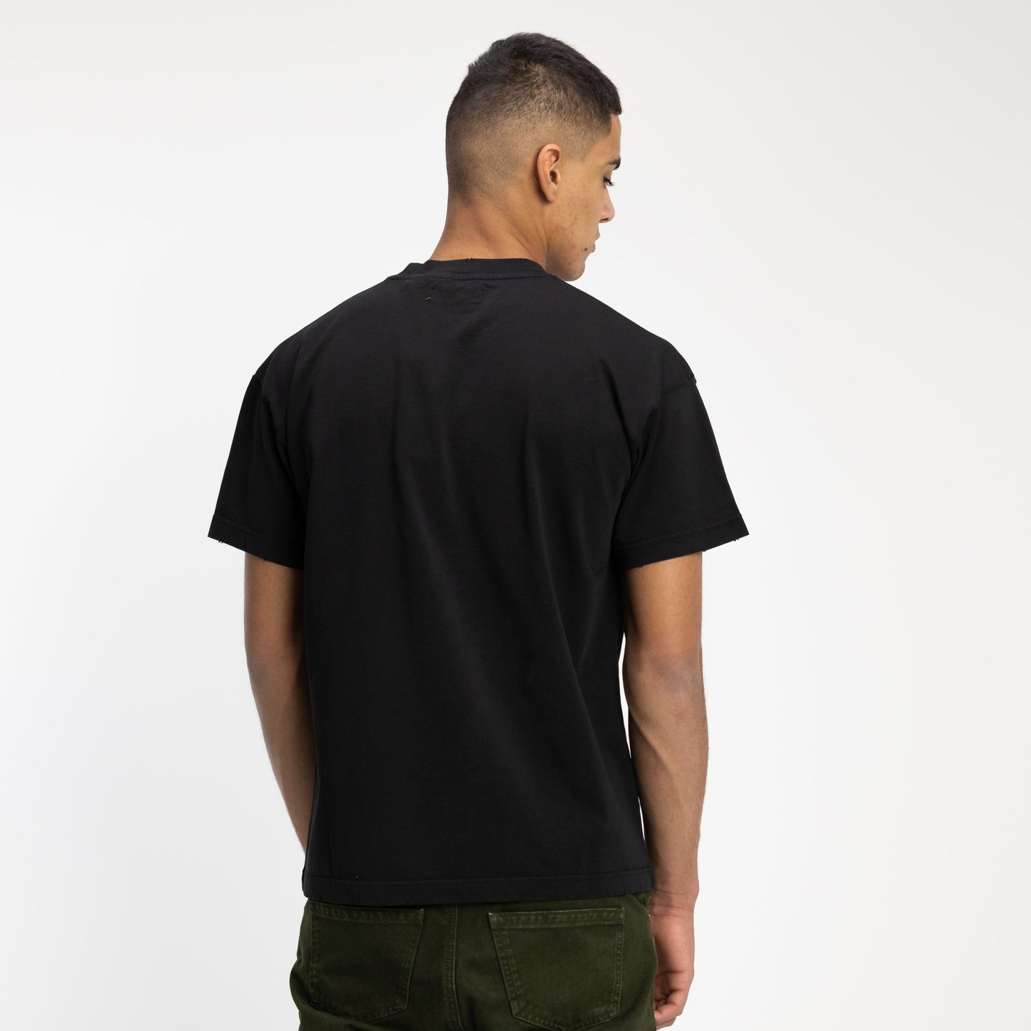 Flaneur Flower T-shirt in Perlite Black
