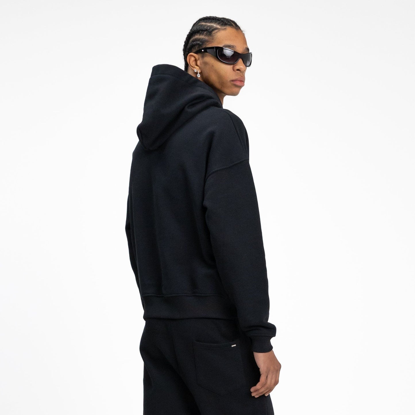 'Flaneur' Signature Hoodie in Black