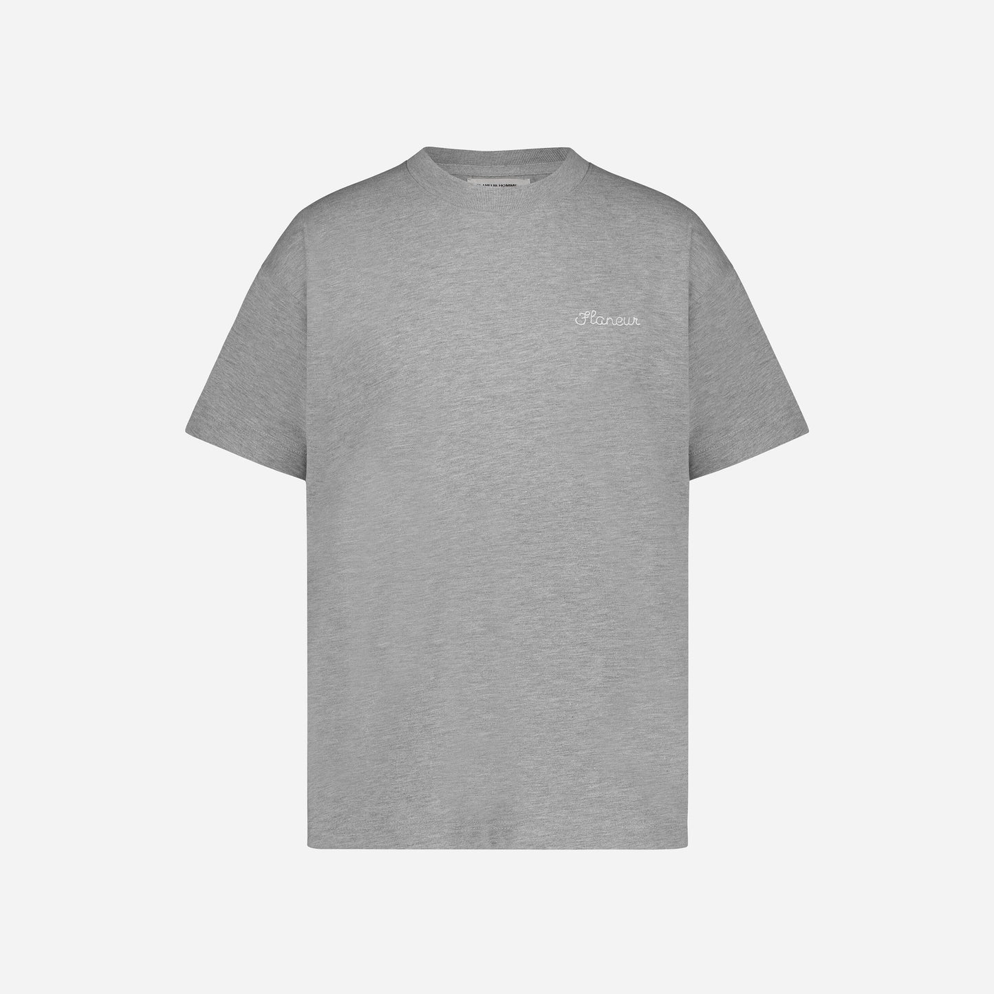 'Flaneur' Signature T-Shirt in Heather Grey