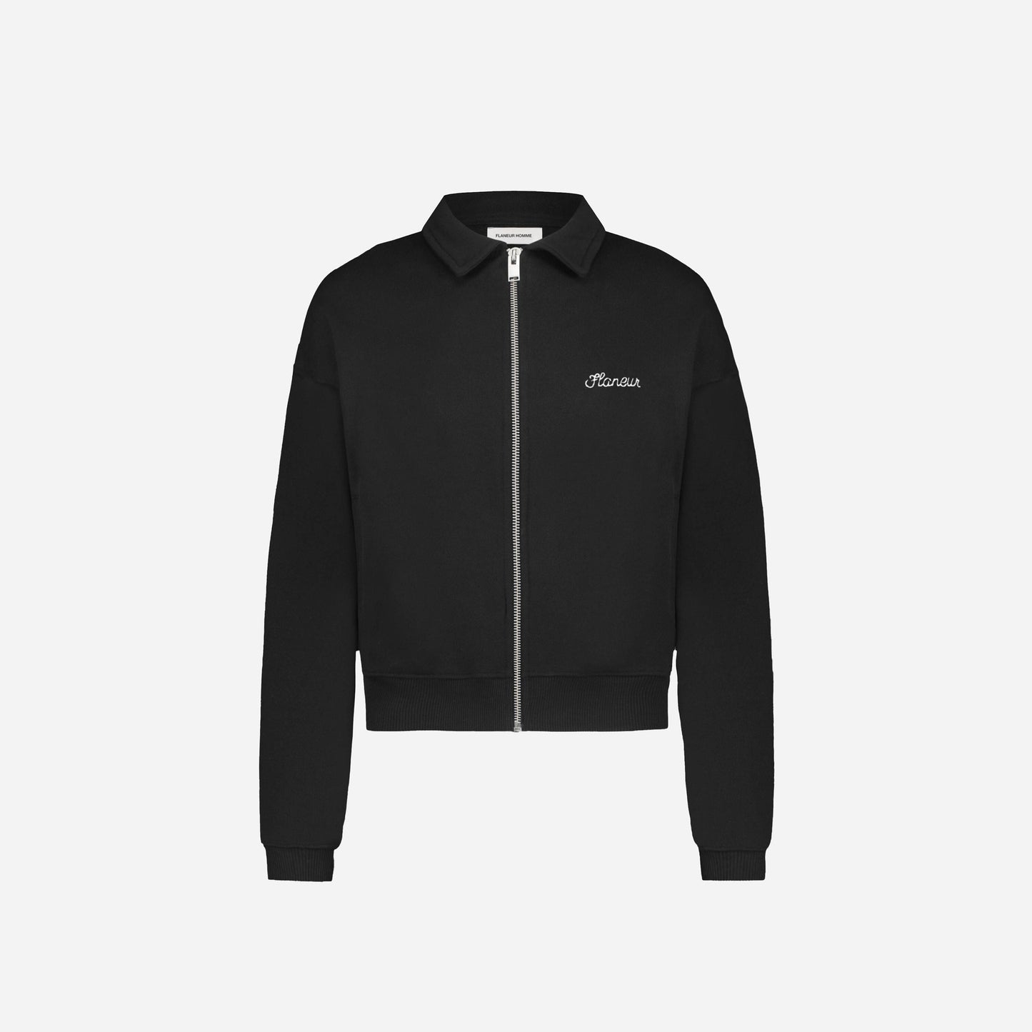 'Flaneur' Signature Zip-Up in Black