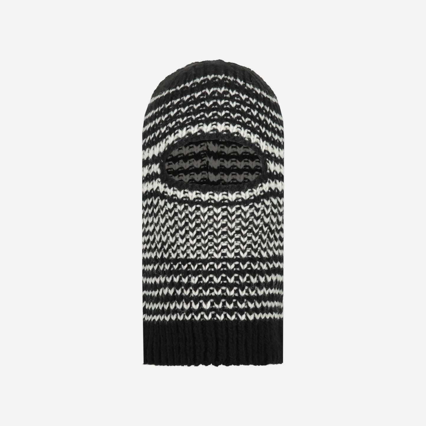 Handknitted Balaclava in B/W