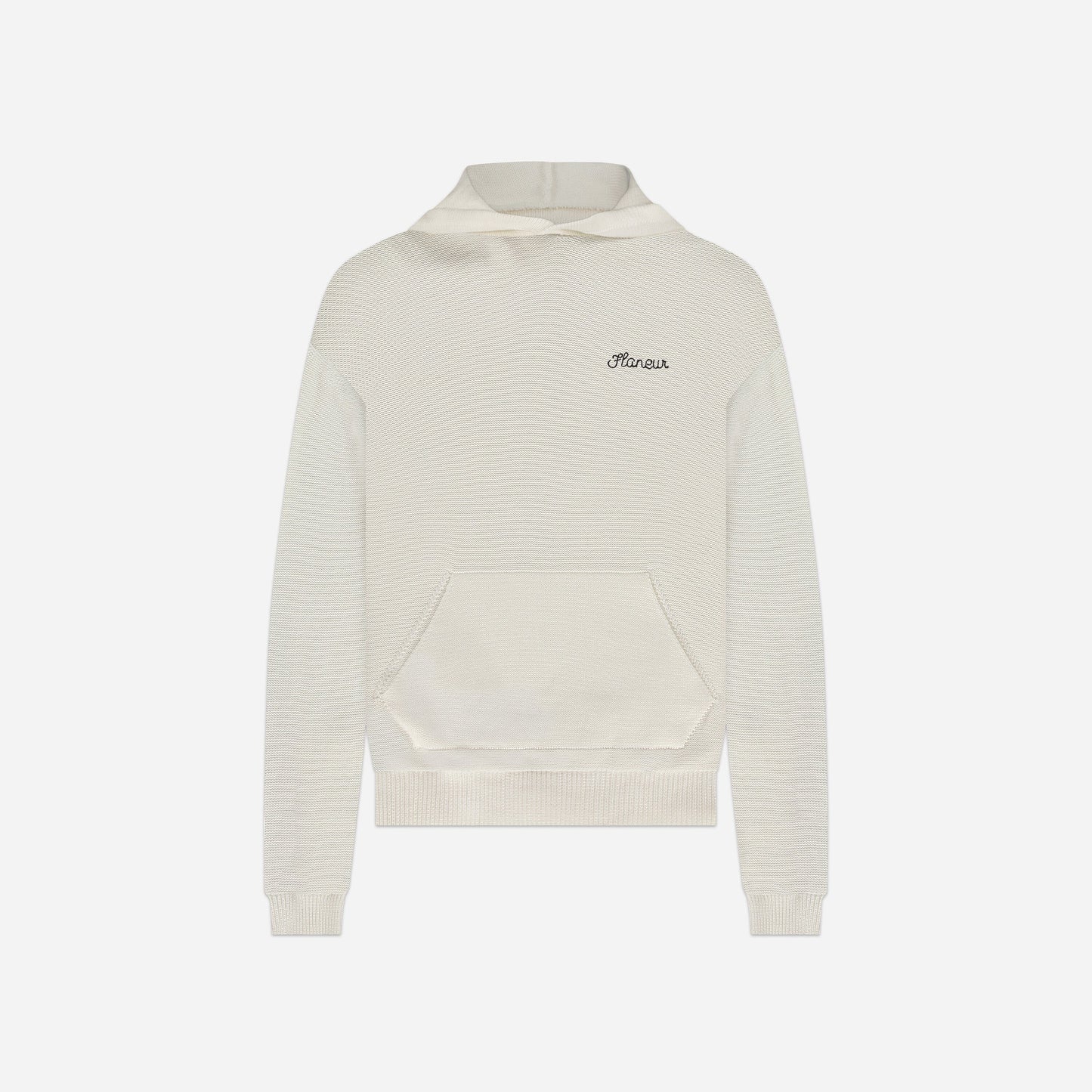 Knitted Hoodie in Creme