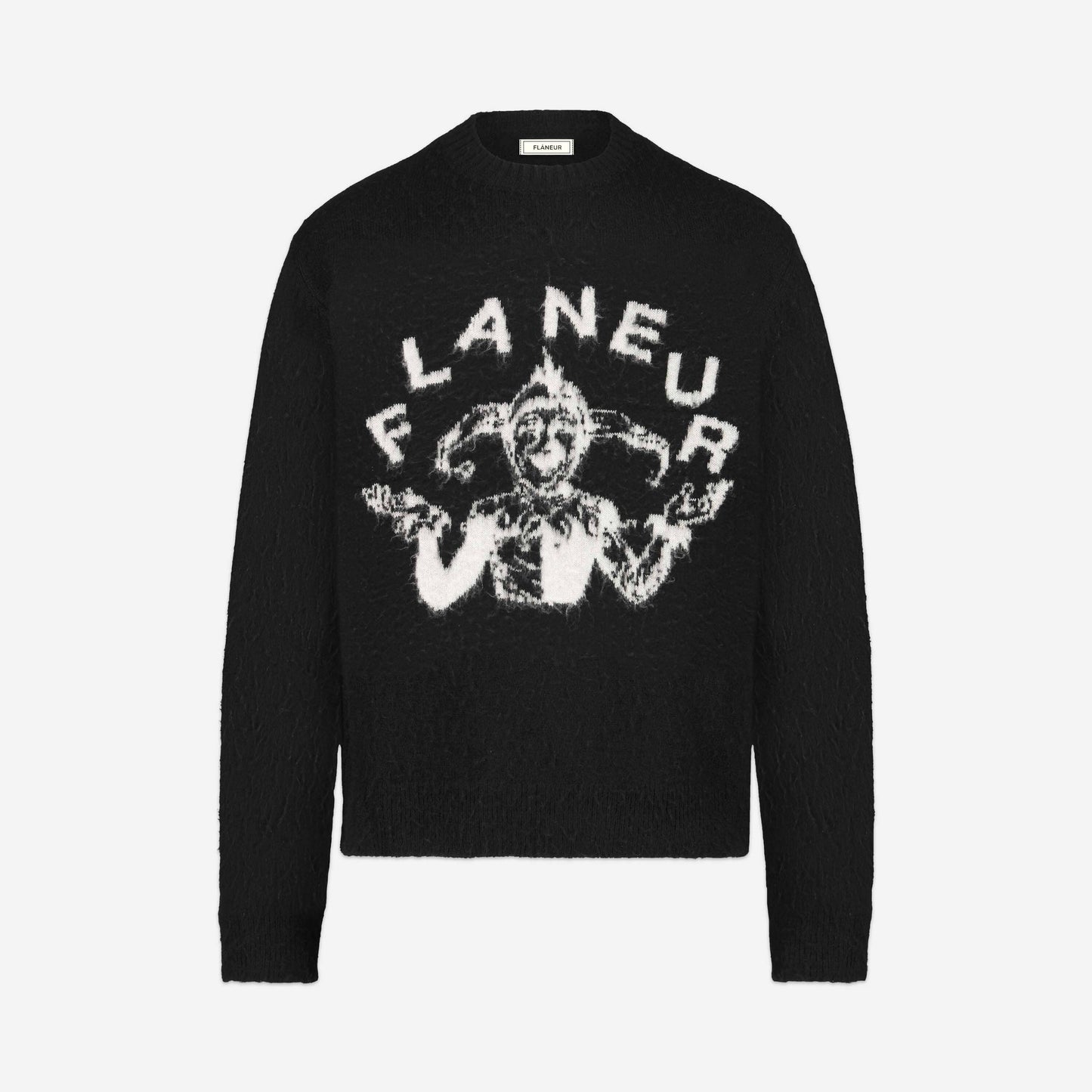 Knitted Joker Sweater in Black
