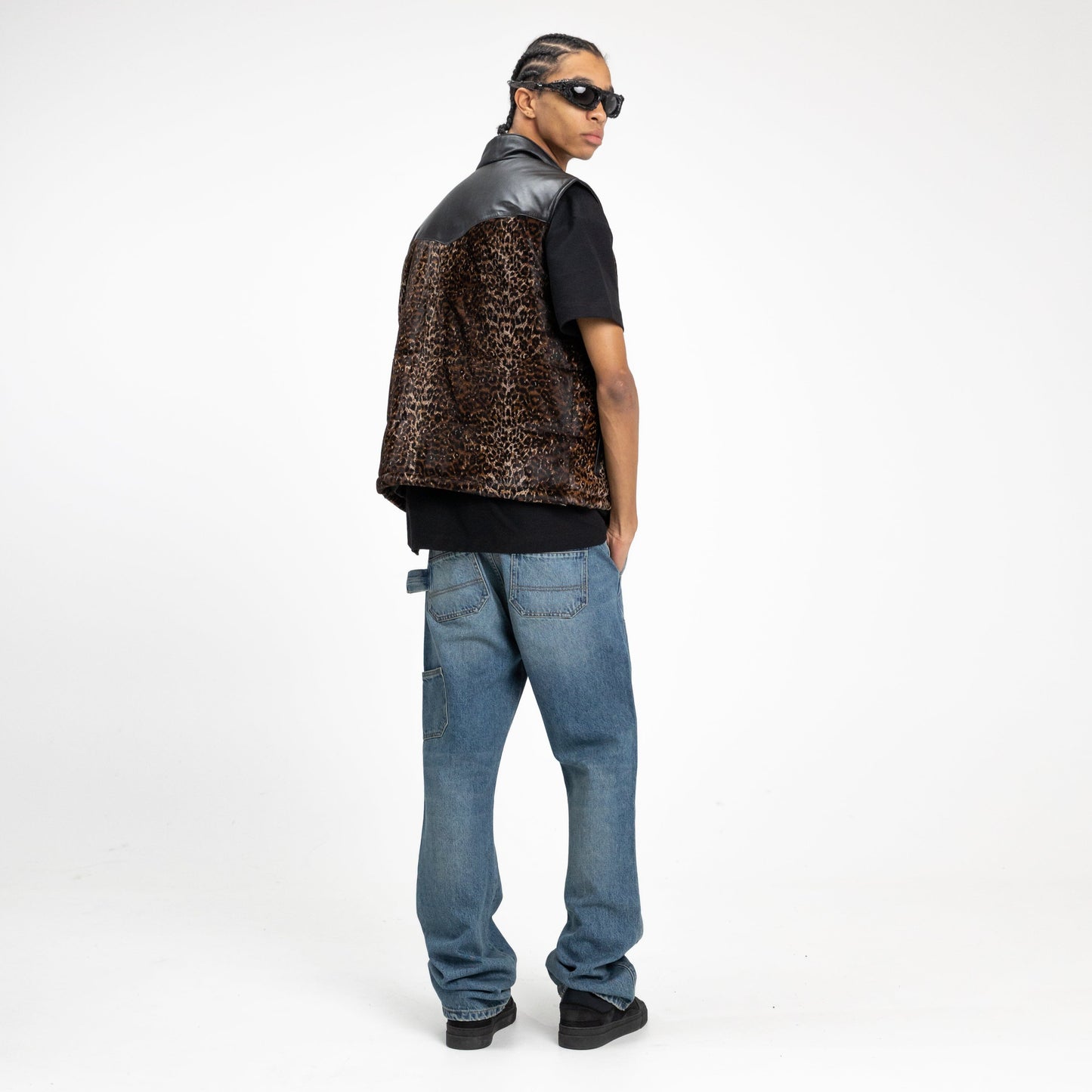 Padded Gilet in Panther