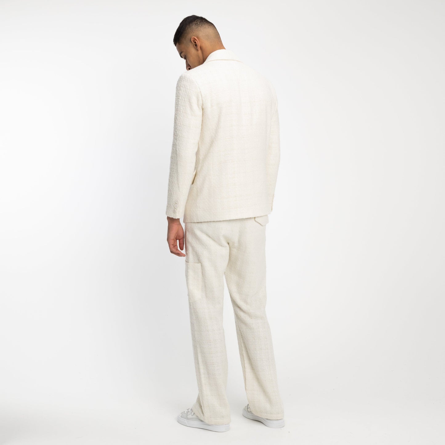 Pantalon in Ecru Tweed
