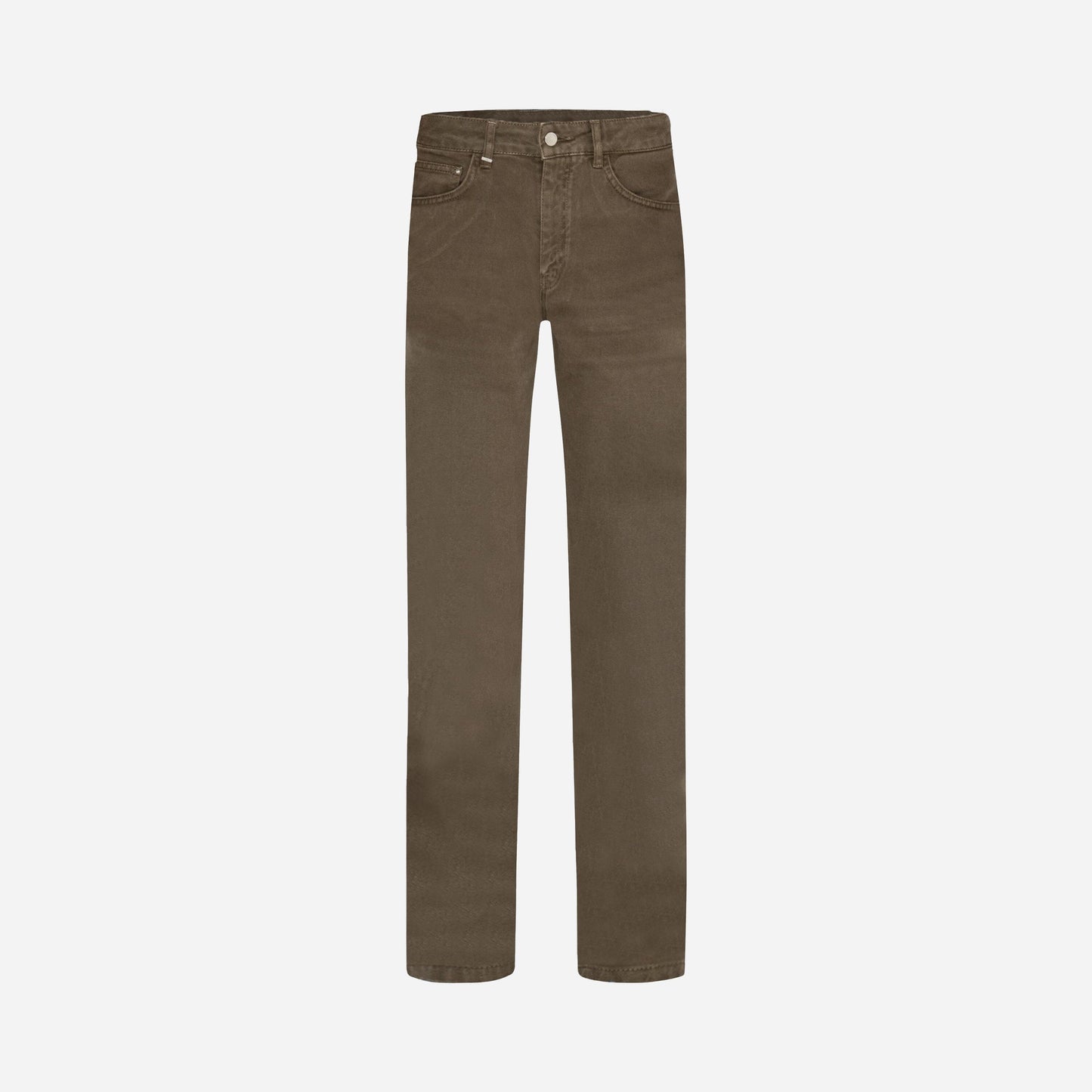 Straight Jeans in Olive Washed Denim