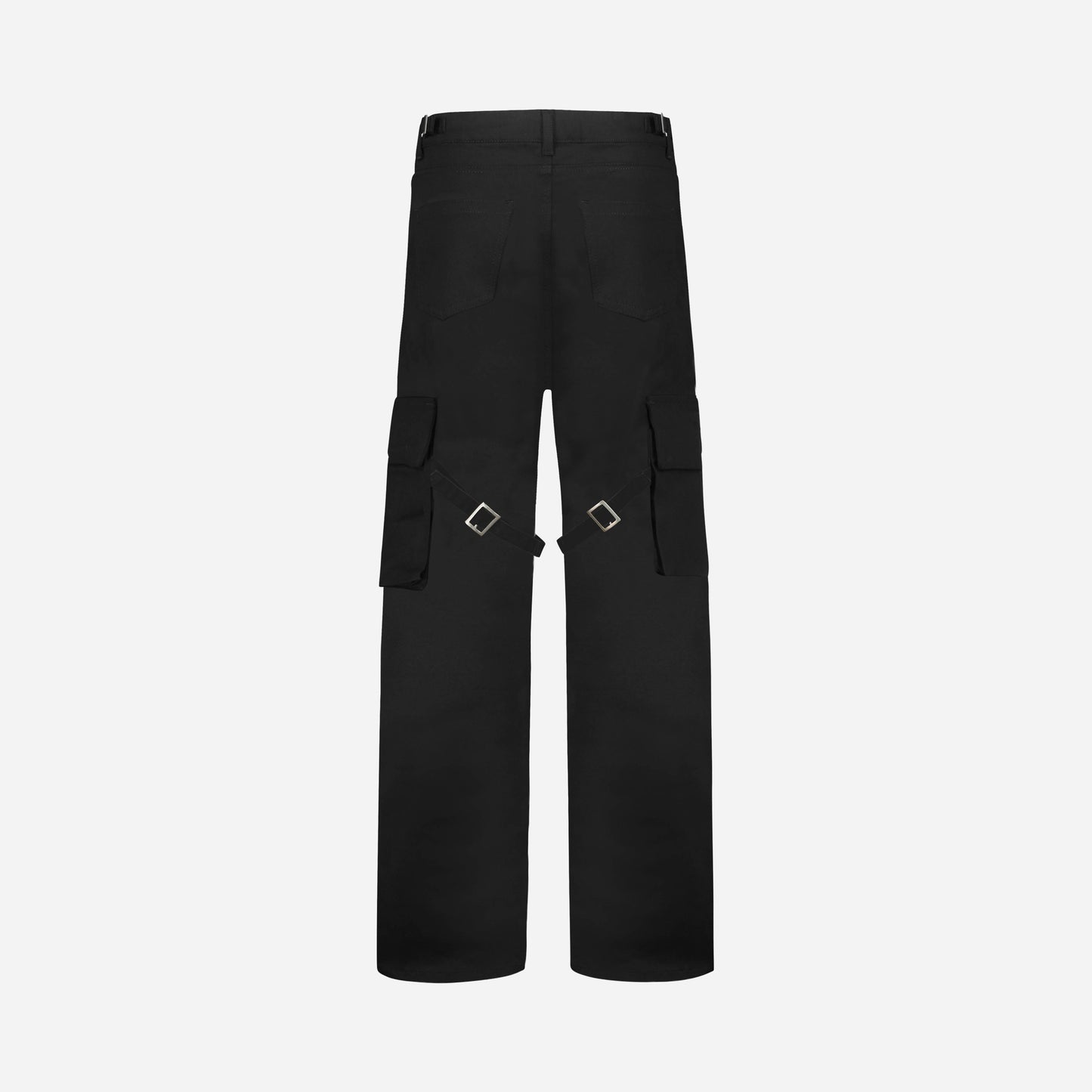 Strap Cargo Pants in Black