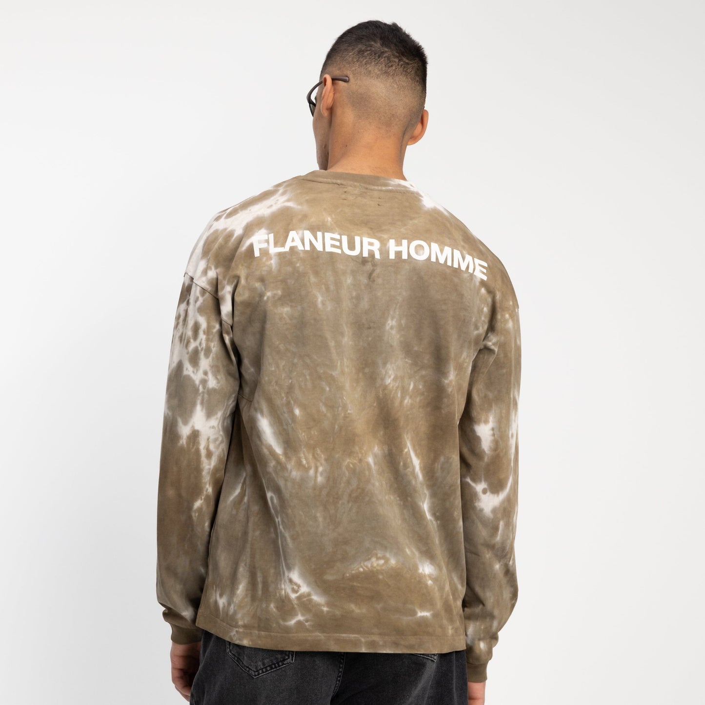 Tie Dye 'Double Print' Long Sleeve in Brown