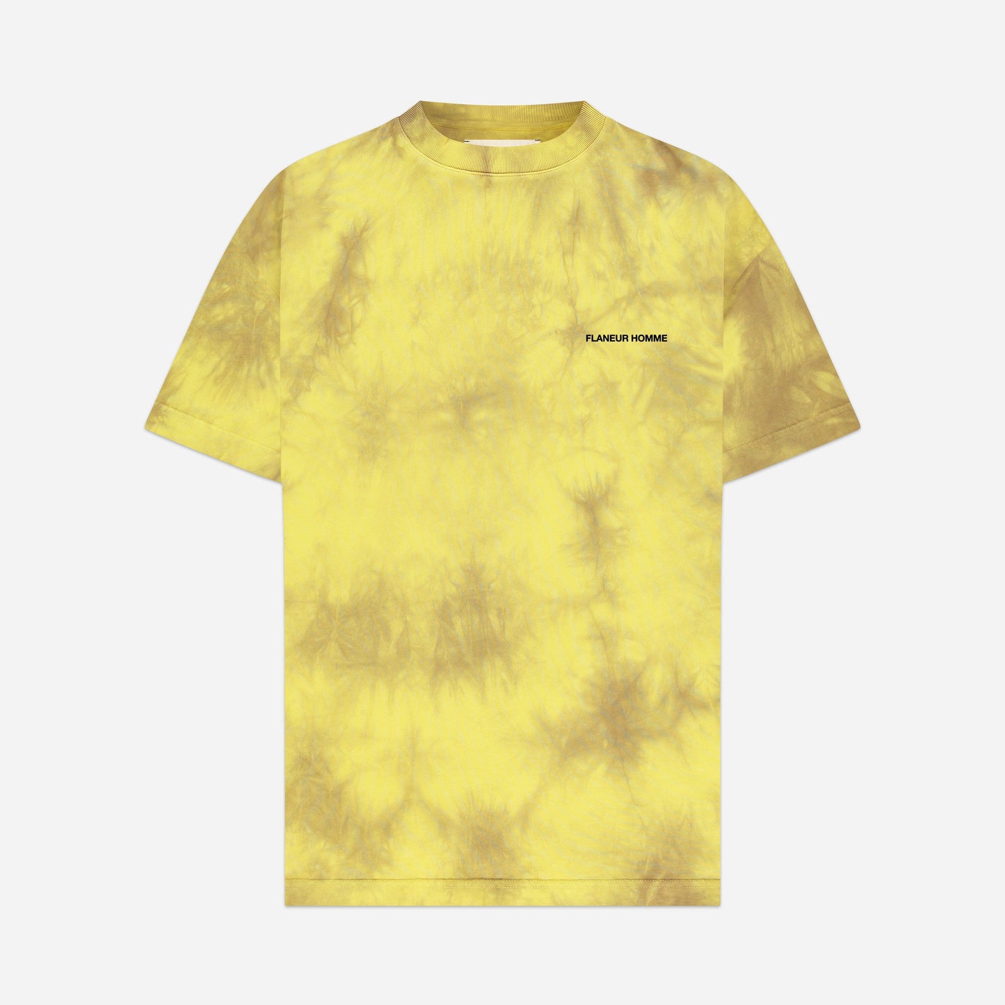 Tie Dye 'Double Print' T-Shirt in Yellow
