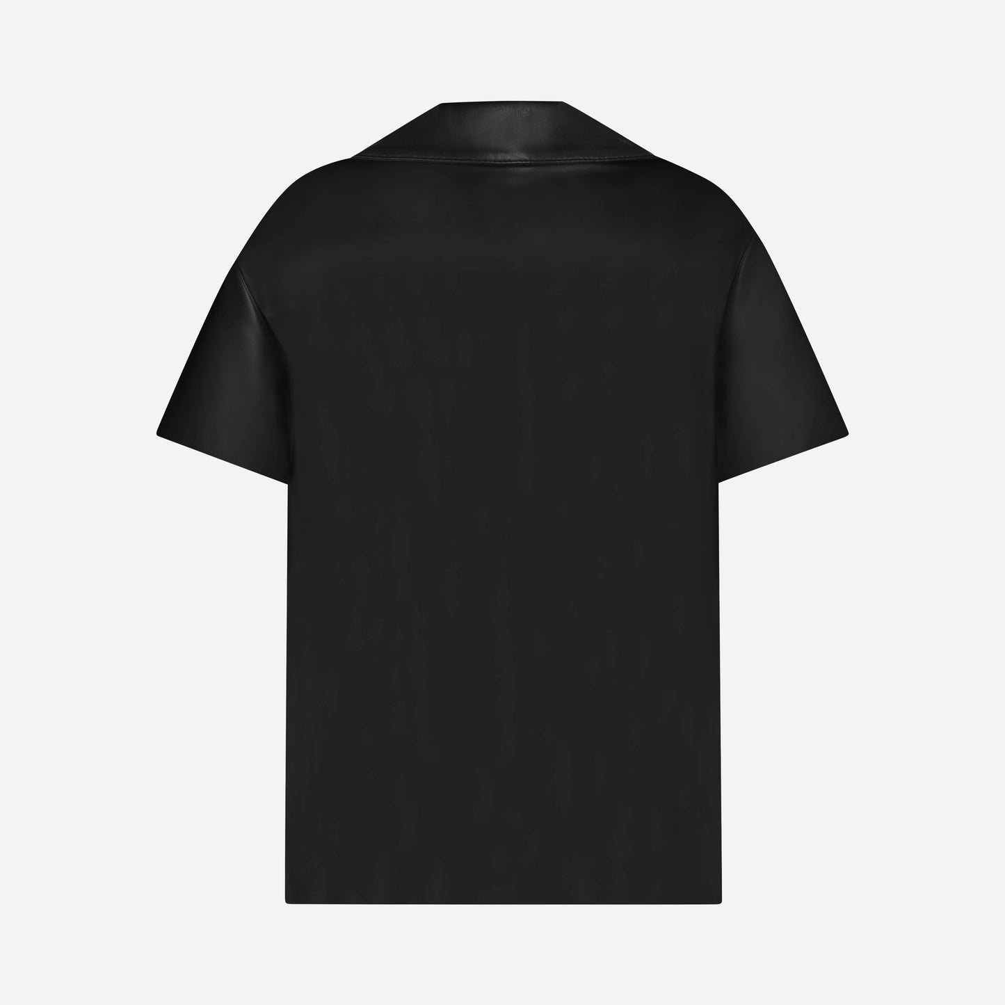 Vegan Leather Blouse in Black