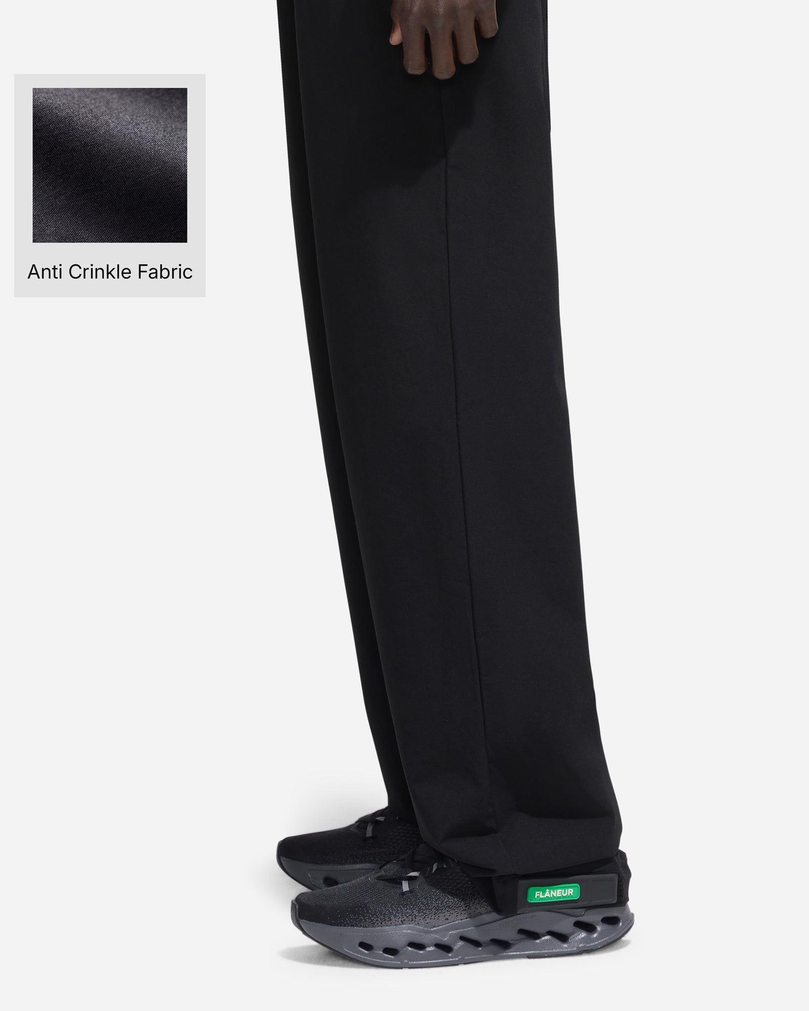 Badge Formal Tech Pants | Black