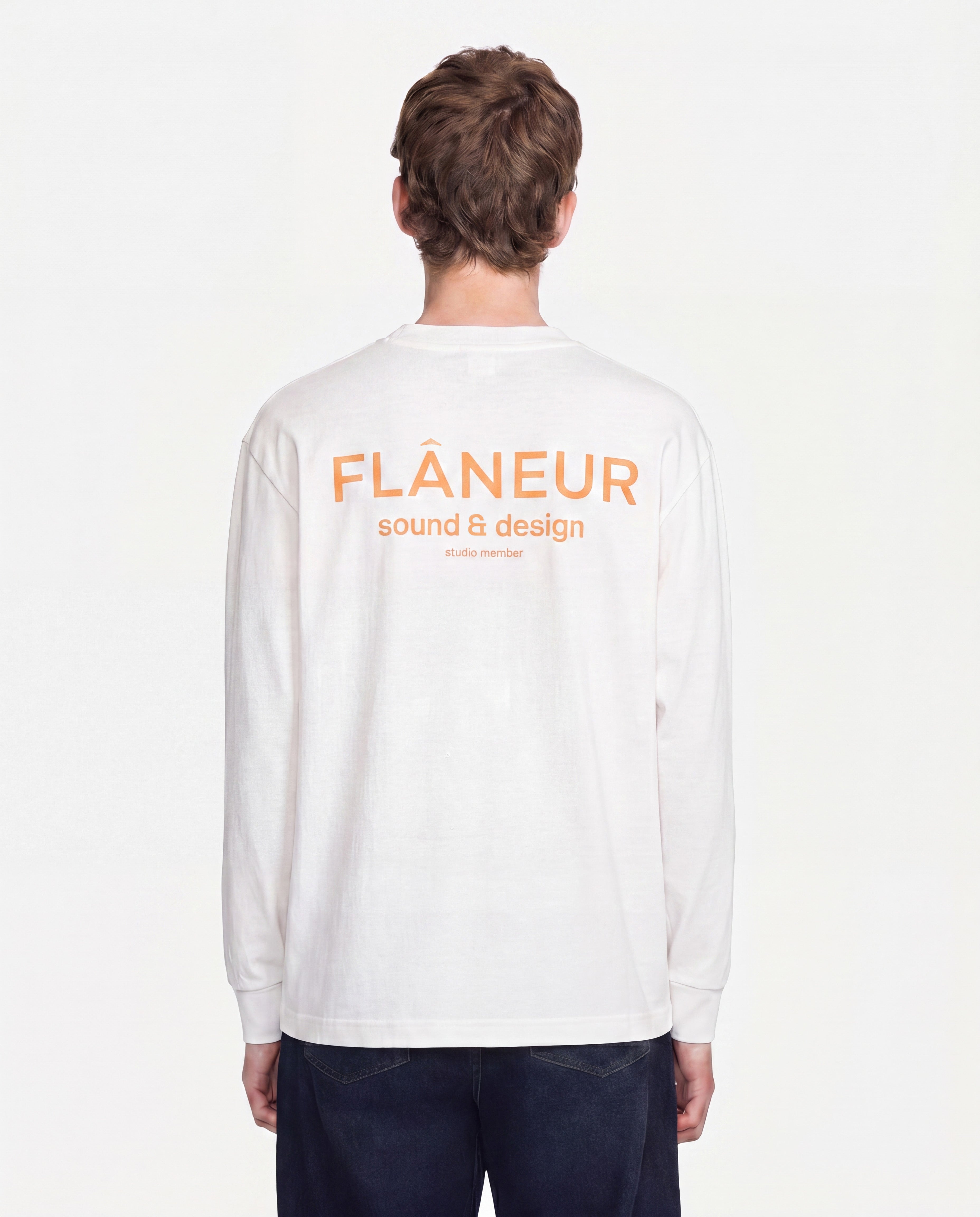 Sound & Design Long Sleeve | White/Orange – FLÂNEUR