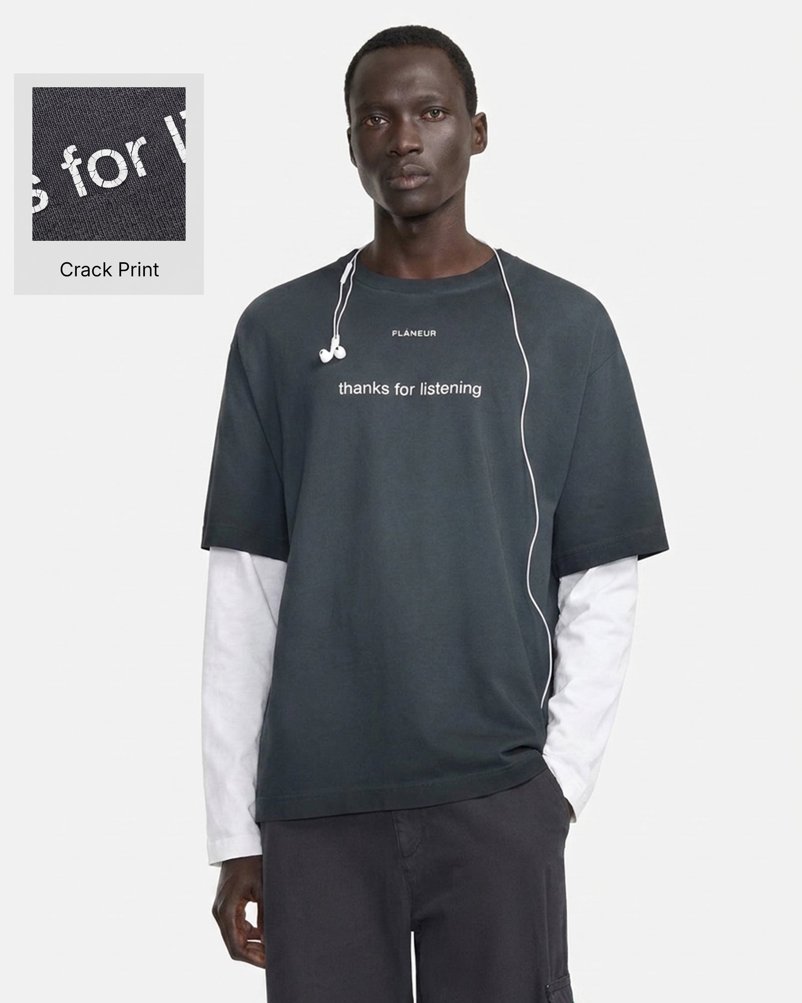 Listening T-Shirt | Washed Black
