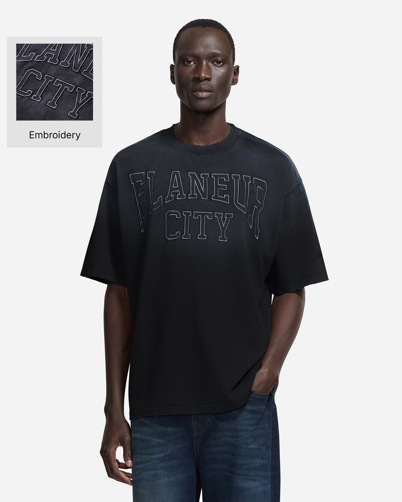 City College T-Shirt | Washed Black