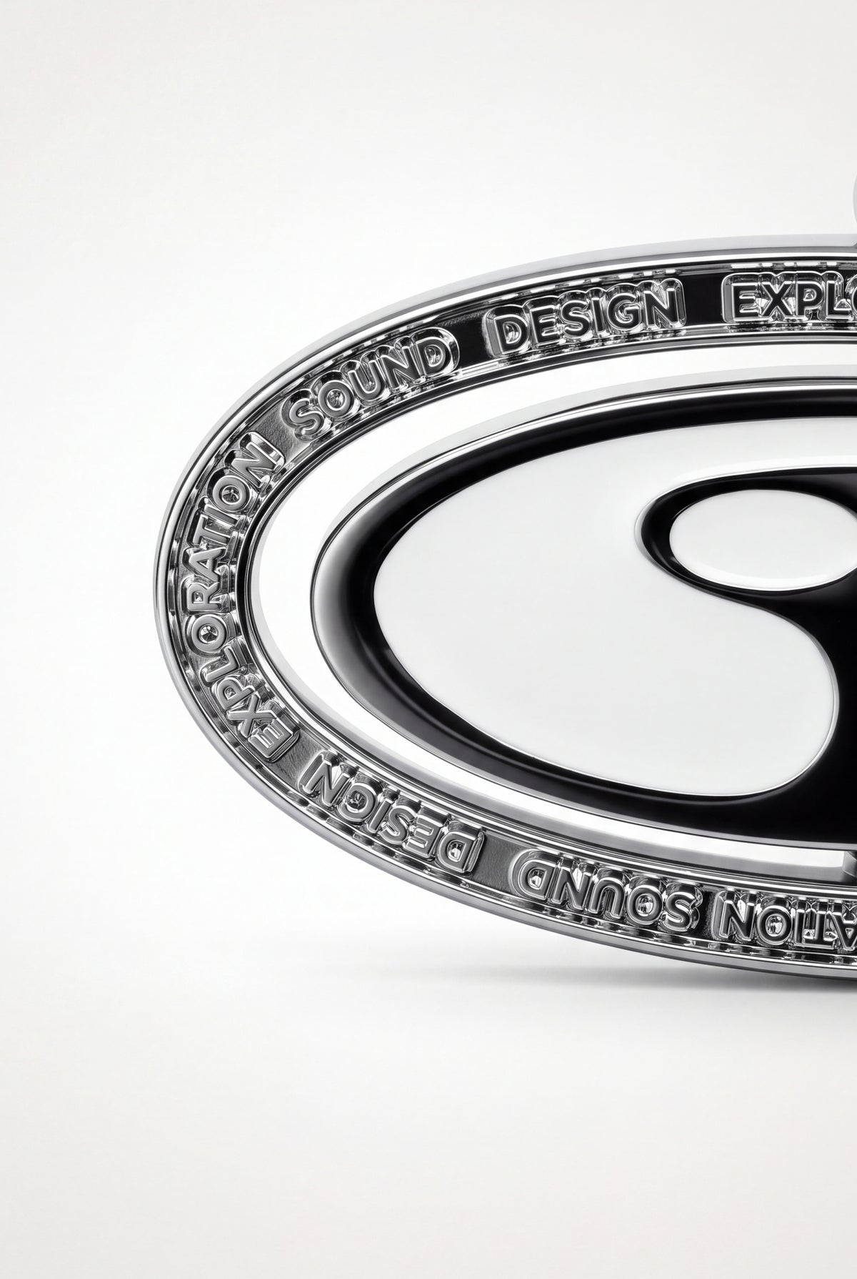 Music Logo Spinning Keychain | Silver