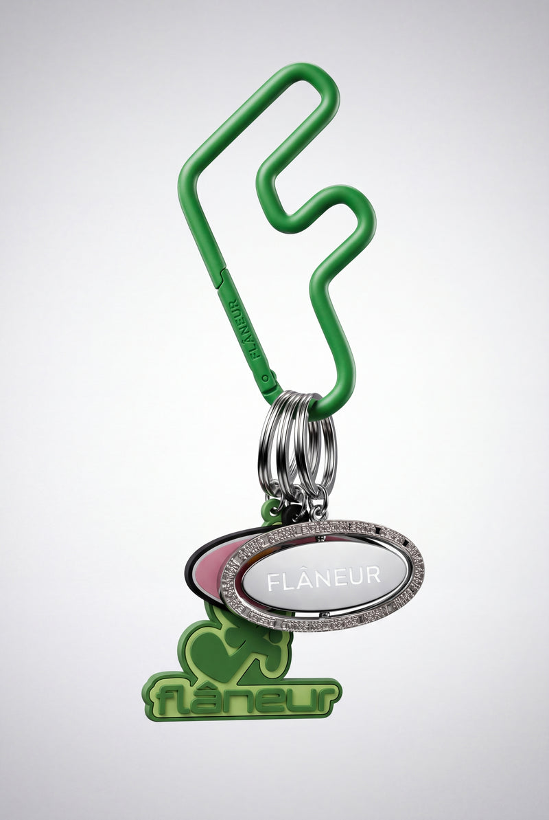 Music Note Rubber Keychain | Green