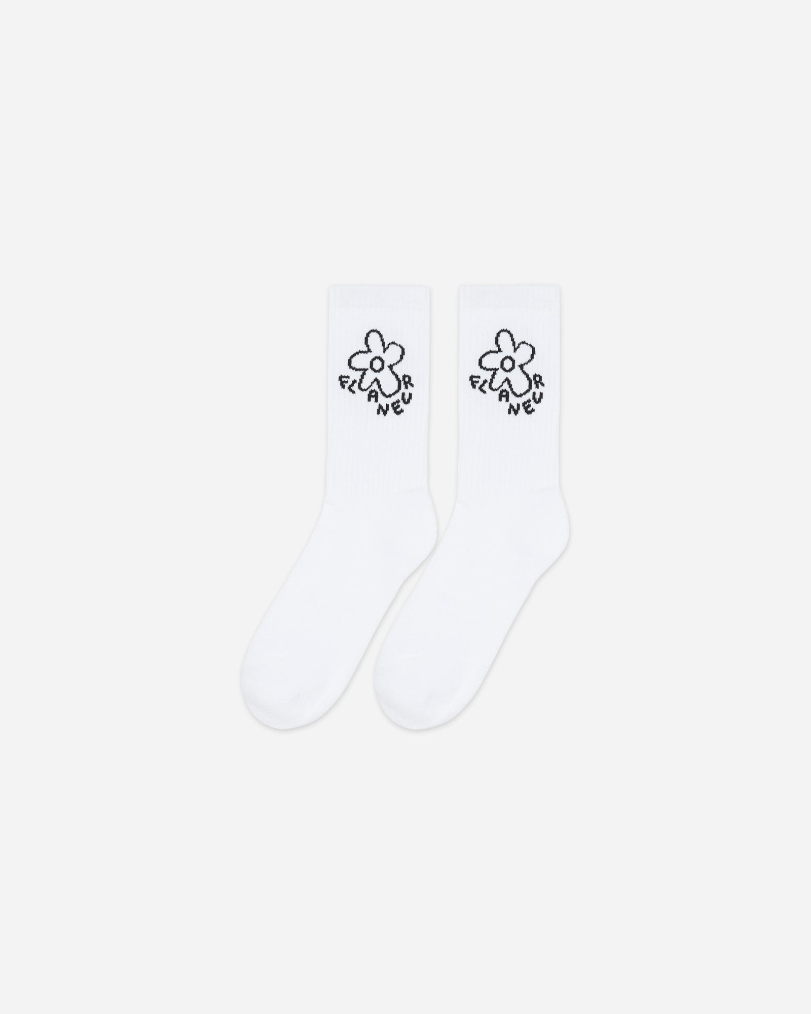 Blossom Socks | Weiß/Schwarz