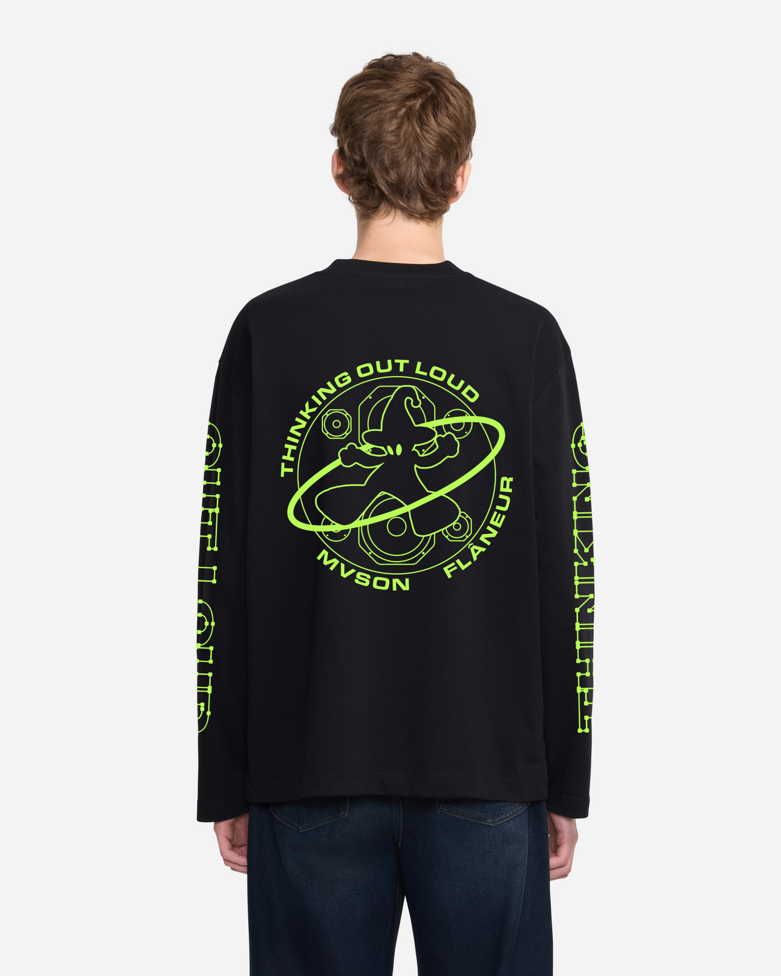 Mvson Schwarzes Langarmshirt | Schwarz