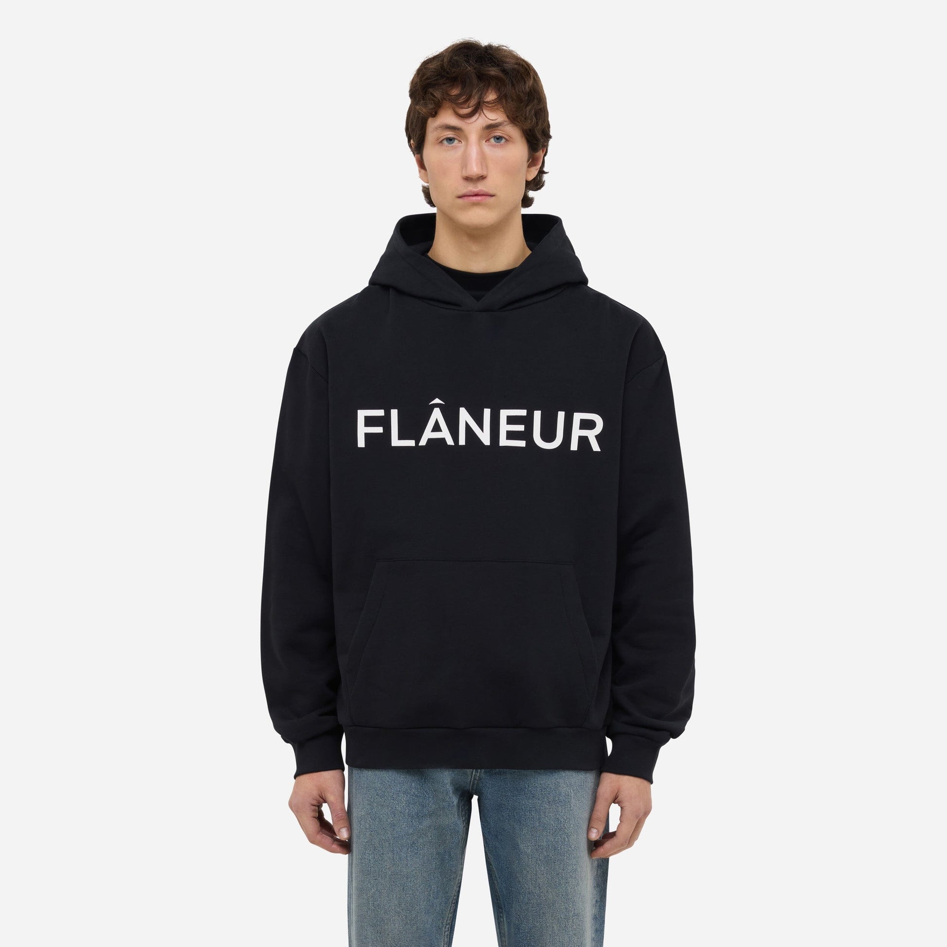 Printed Logo Hoodie | Black