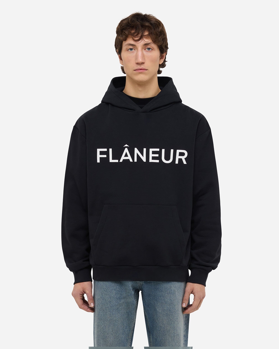 Printed Logo Hoodie | Black