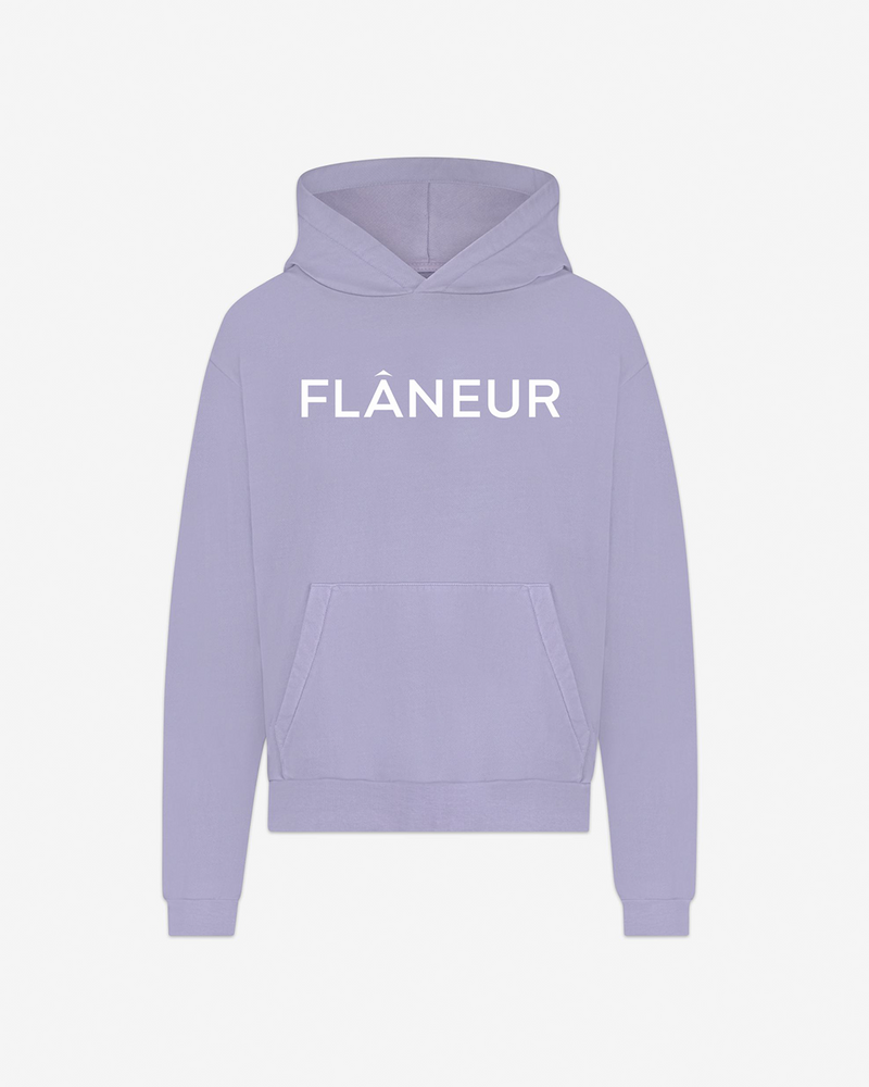 Printed Logo Hoodie | Purple