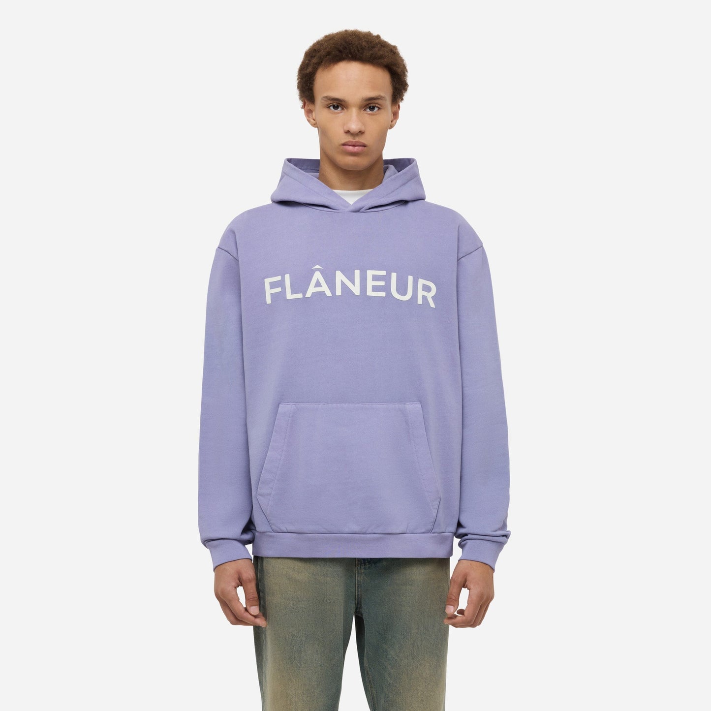 Printed Logo Hoodie | Purple